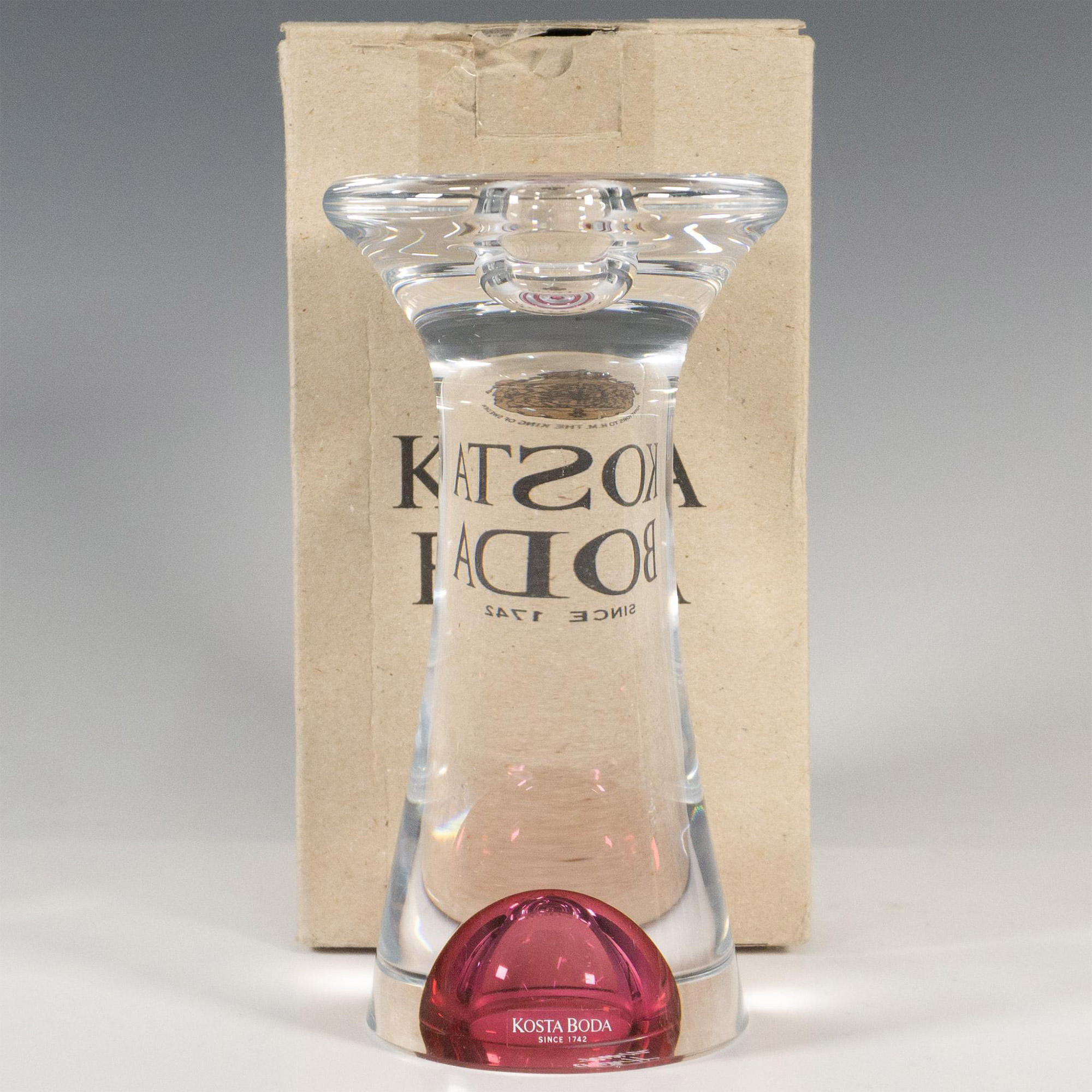 Kosta Boda by Goran Warff Glass Candlestick Holder, Zoom - Image 2 of 5