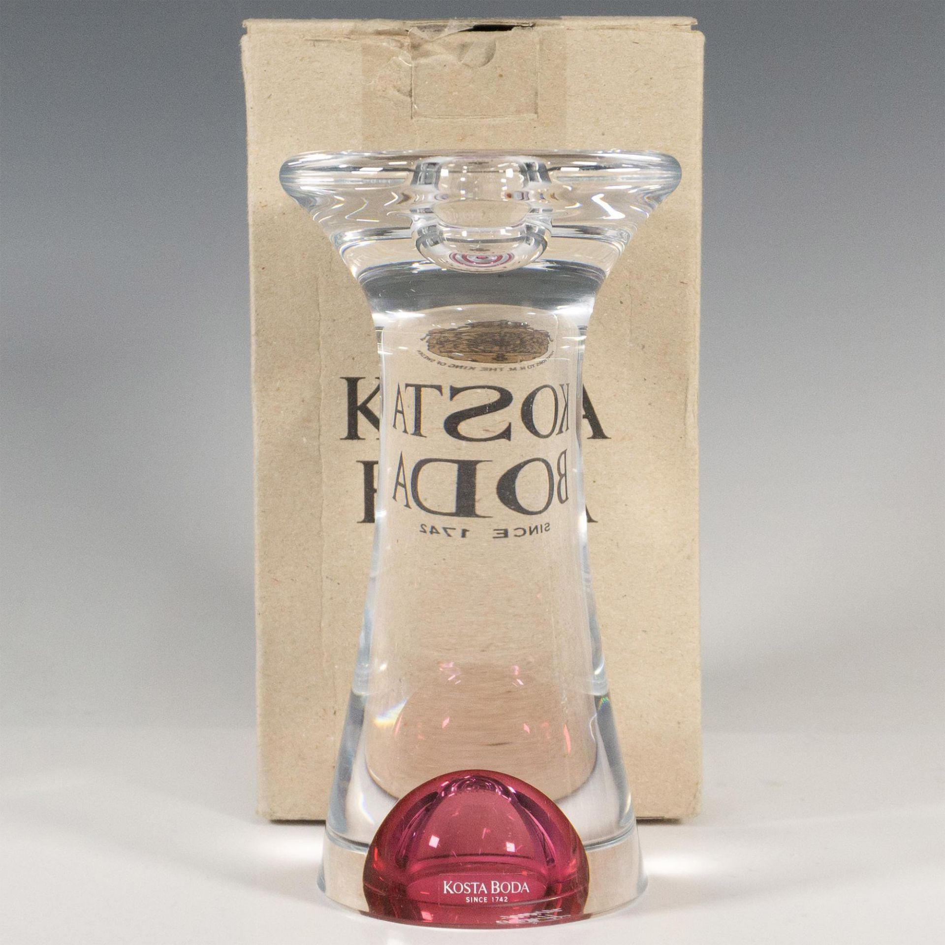 Kosta Boda by Goran Warff Glass Candlestick Holder, Zoom - Bild 2 aus 5
