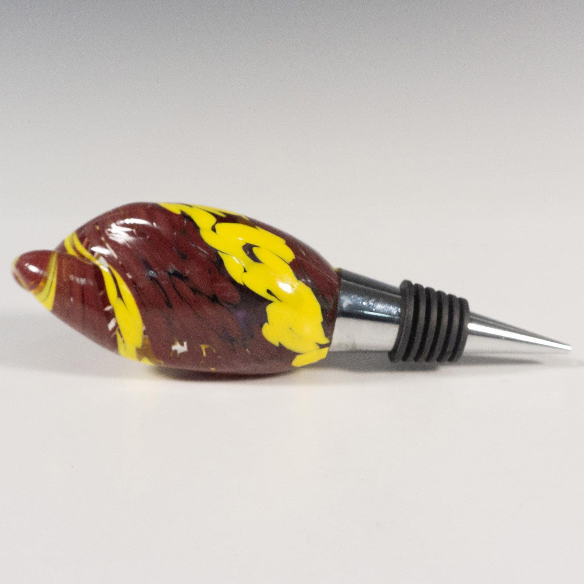 James Hayer Art Glass Wine Stopper, Signed - Image 4 of 4