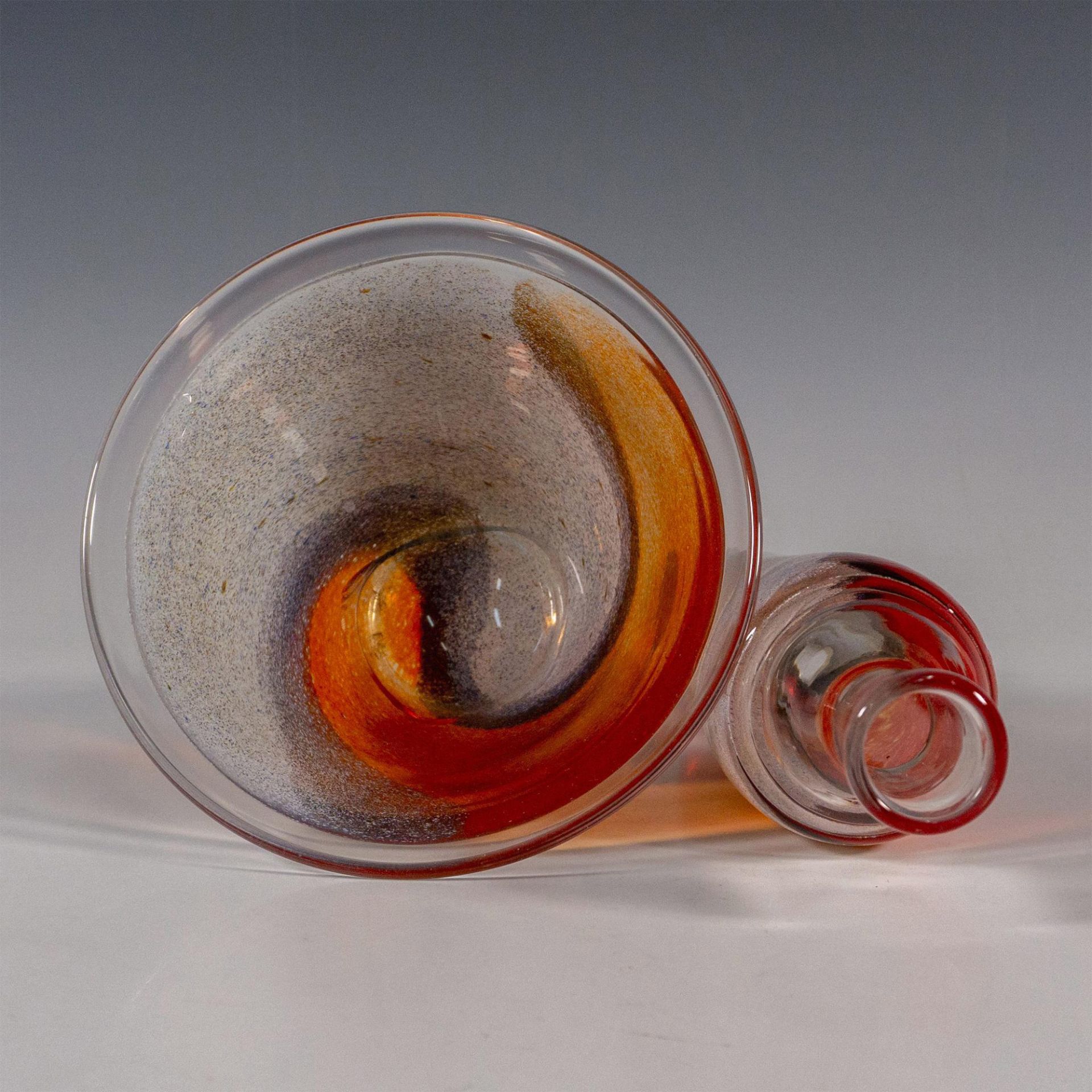 2pc Kosta Boda by Kjell Engman Art Glass Bowl and Vase - Bild 4 aus 4