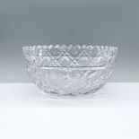 Glass Cut Floral Themed Serving Bowl