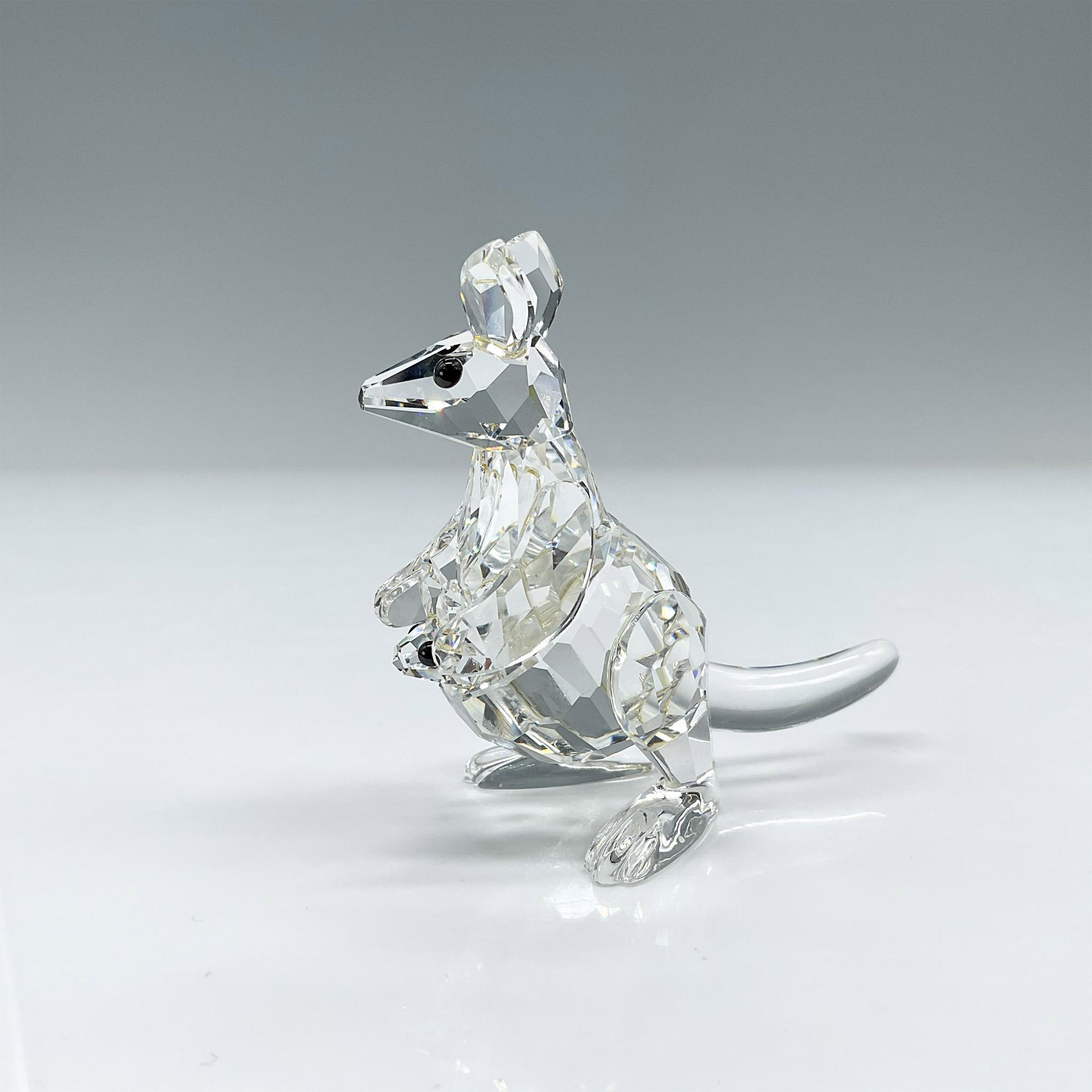 Swarovski Silver Crystal Figurine, Kangaroo with Baby Joey - Image 2 of 4