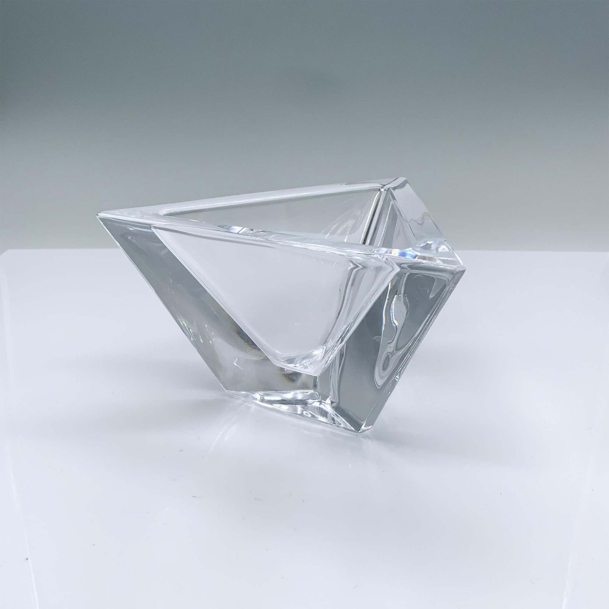 Orrefors Sweden Limited Edition Triangular Crystal Bowl - Image 3 of 4