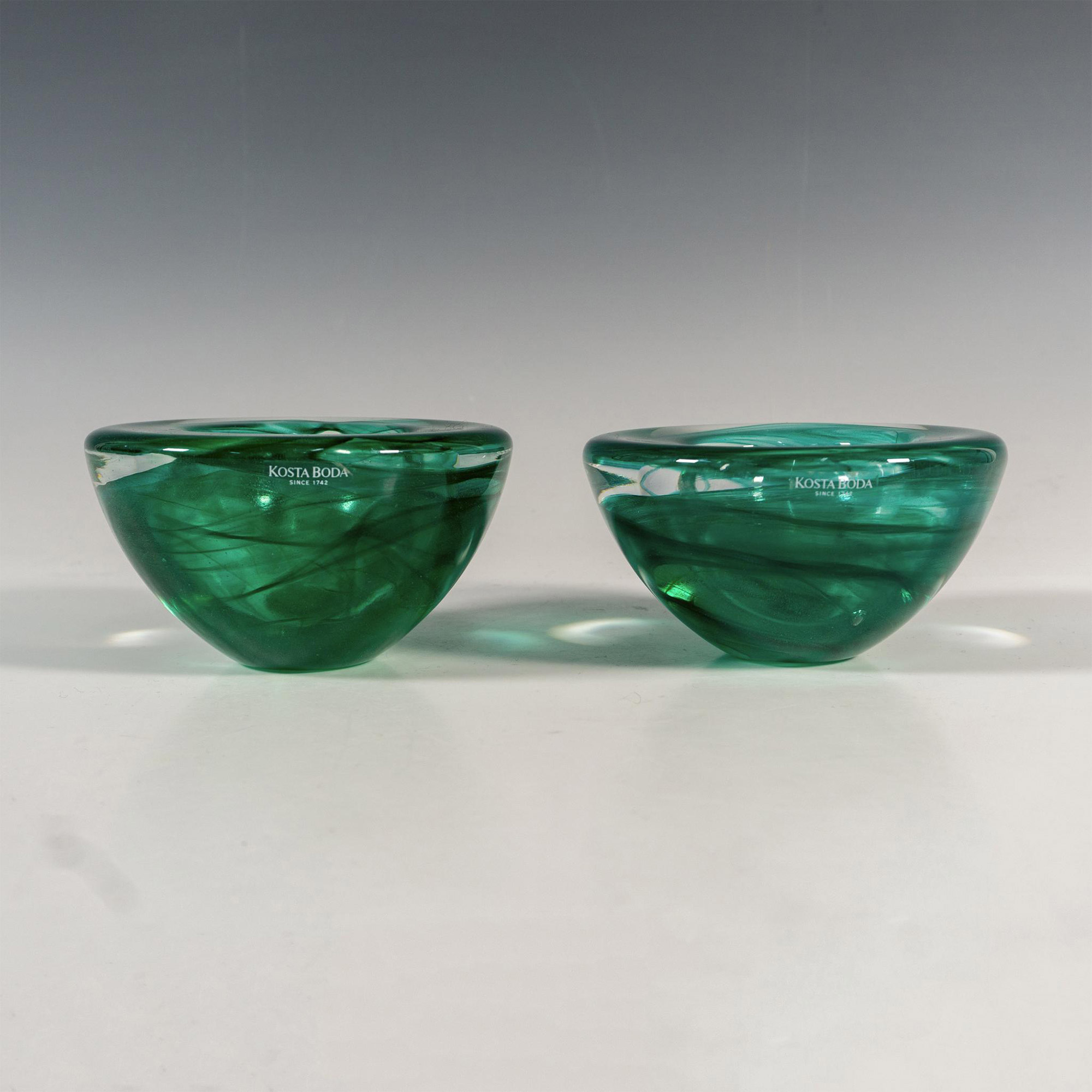 Pair of Kosta Boda by Anna Ehrner Candle Holders, Atoll