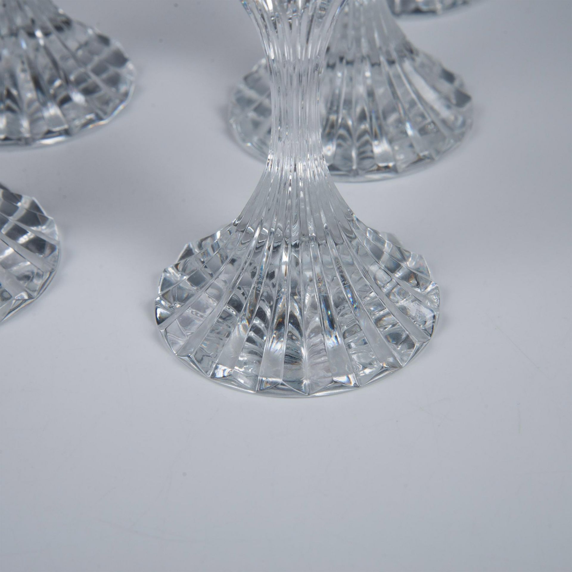 6pc Baccarat Crystal White Wine Glasses, Massena - Bild 5 aus 6