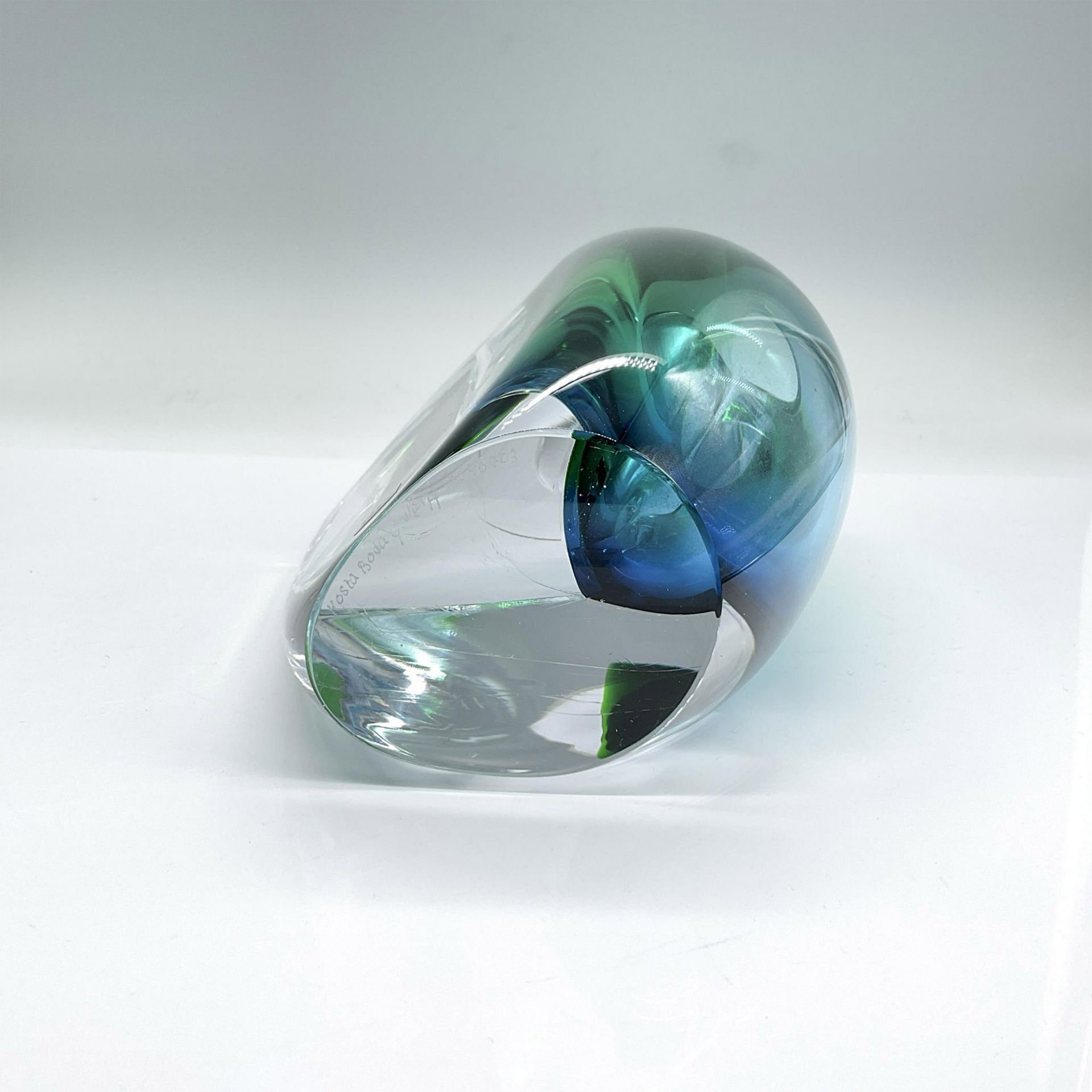 Kosta Boda Glass Vase, Saraband Blue and Green - Image 3 of 3