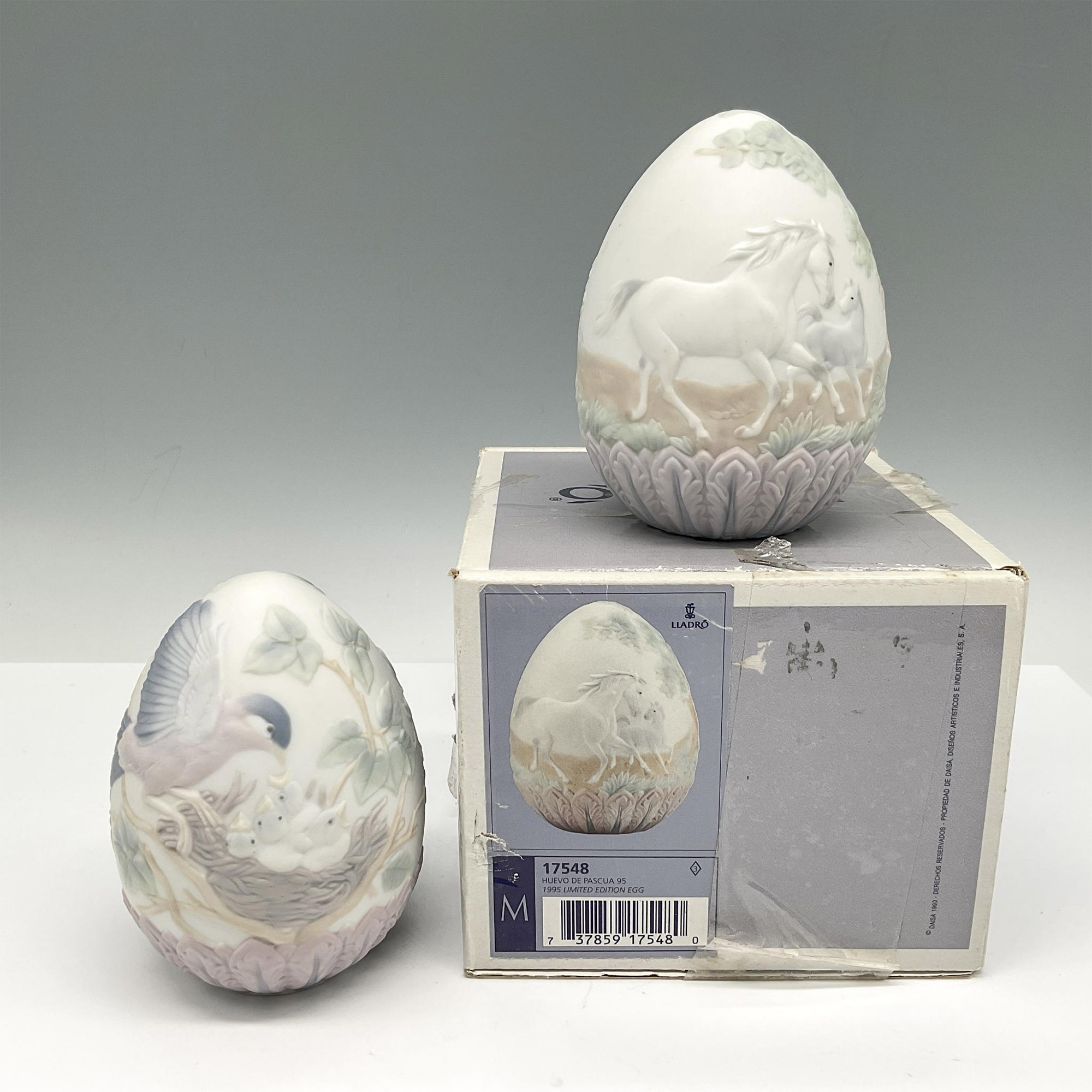 2pc Lladro Porcelain Limited Edition Eggs, 1993 & 1995 - Image 4 of 4