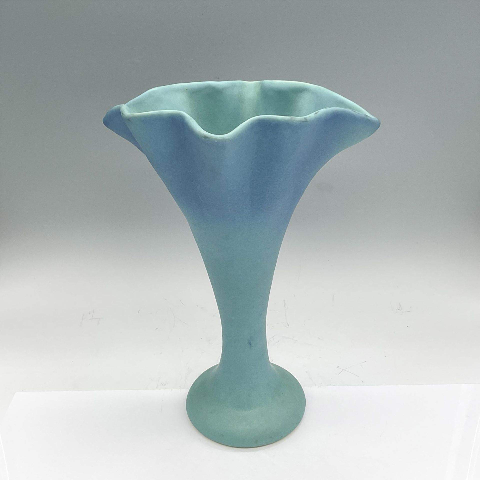 Van Briggle Pottery Teal Blue Vase - Bild 2 aus 3