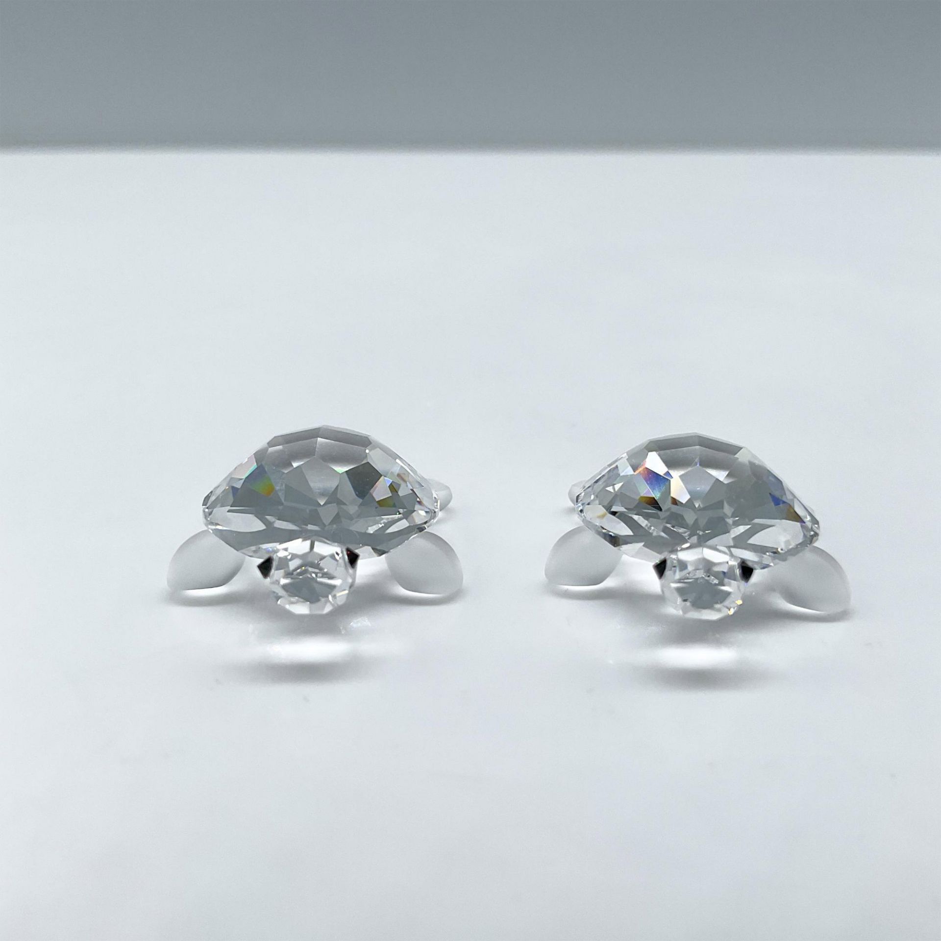 2pc Swarovski Crystal Miniatures, Baby Tortoises