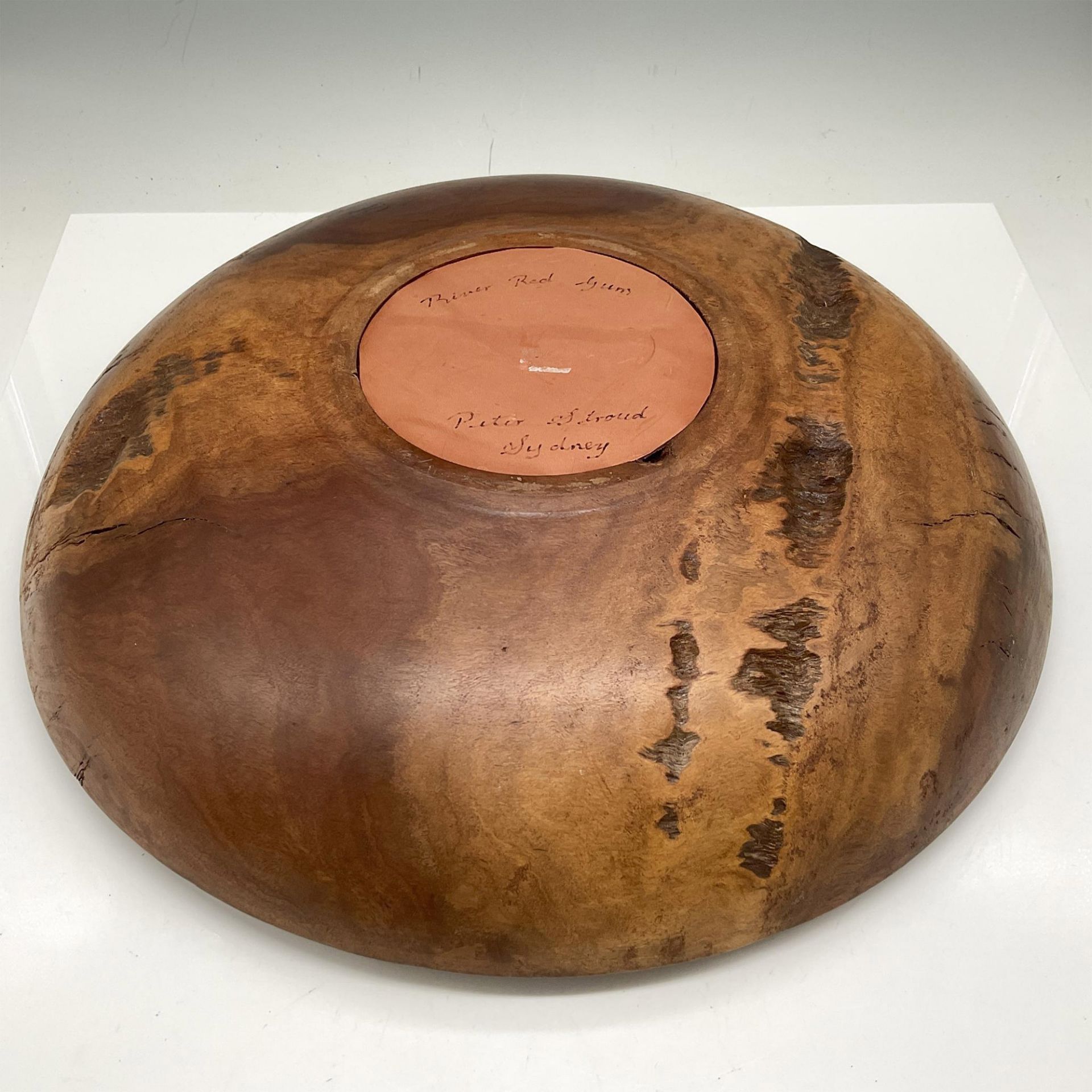 Peter Stroud Carved River Red Gum Wood Console Bowl - Image 3 of 3
