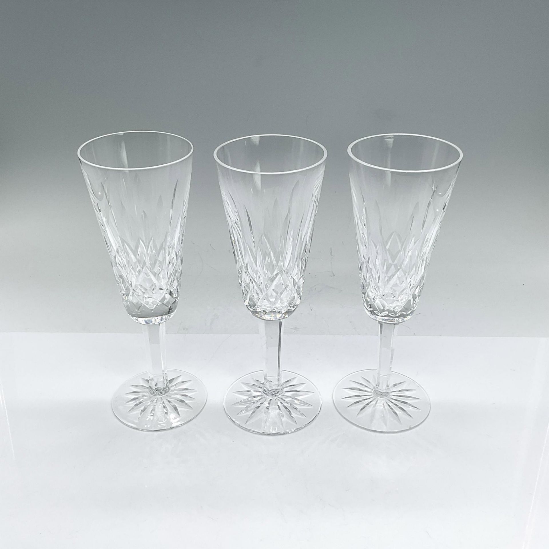 5pc Waterford Crystal White Wine Glasses, Lismore - Bild 4 aus 4