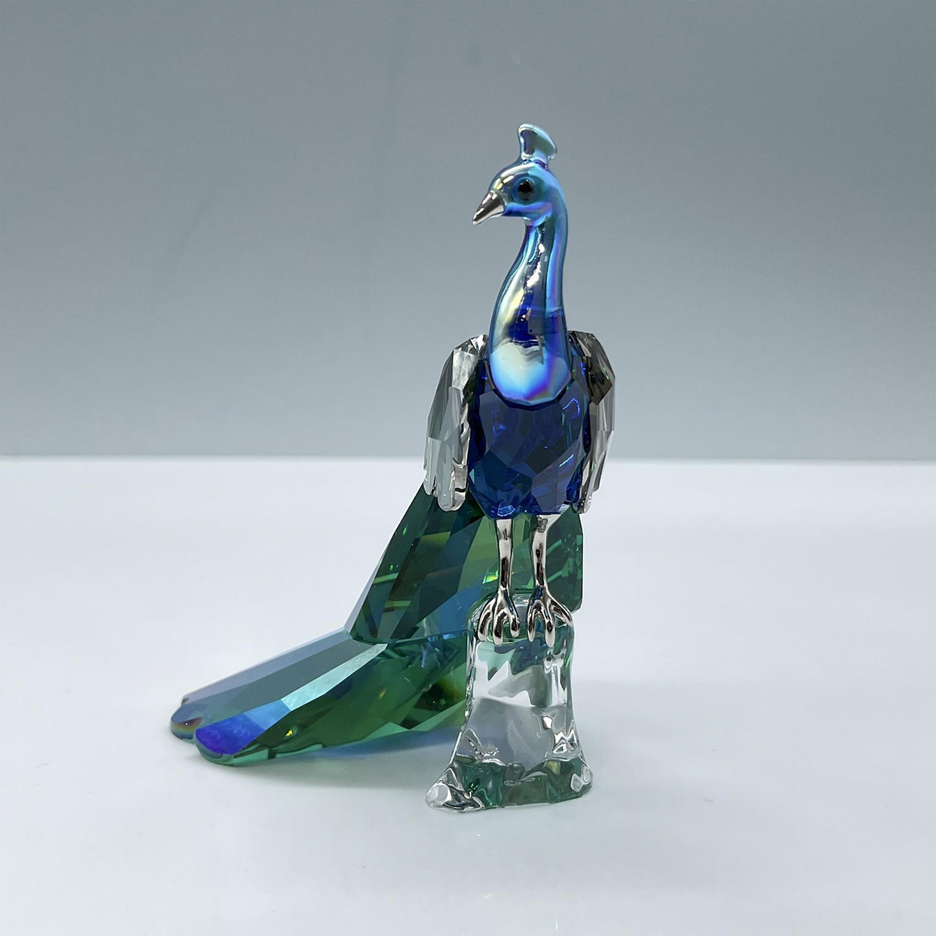 Swarovski Crystal Figurine, Peacock Loyalty Gift