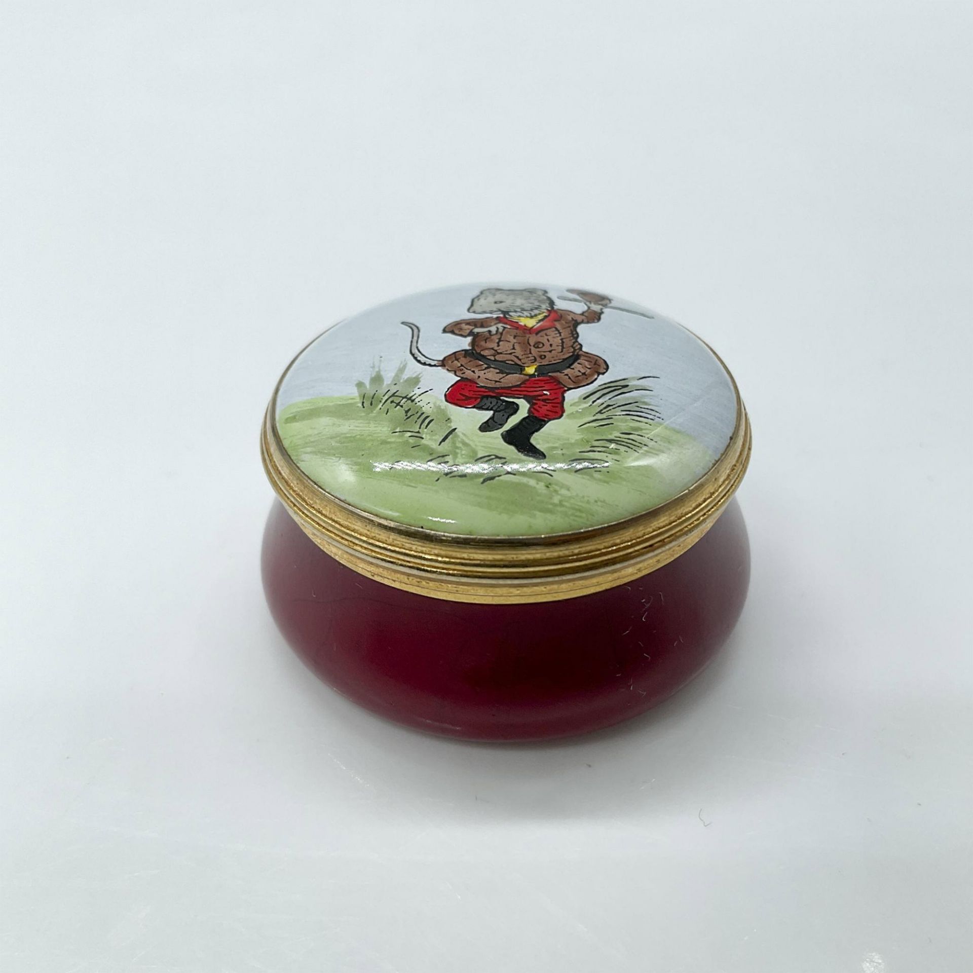 Crummels Enamel Treasure Box, Dancing Mouse