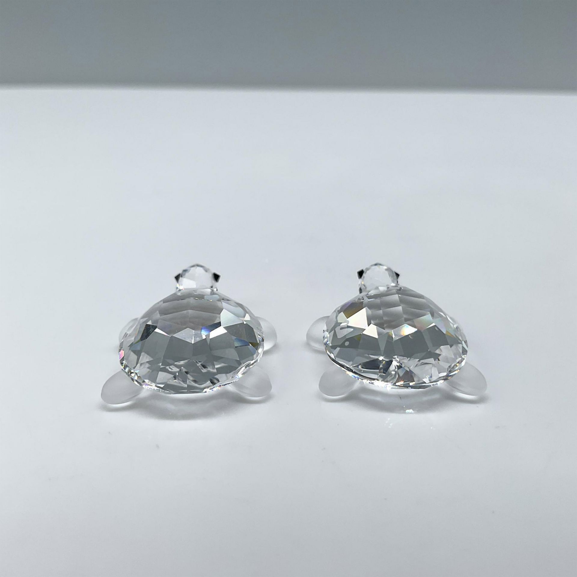 2pc Swarovski Crystal Miniatures, Baby Tortoises - Image 2 of 5