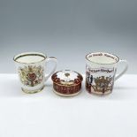 3pc Mugs and Covered Treasure Box, Royal Commemoratives