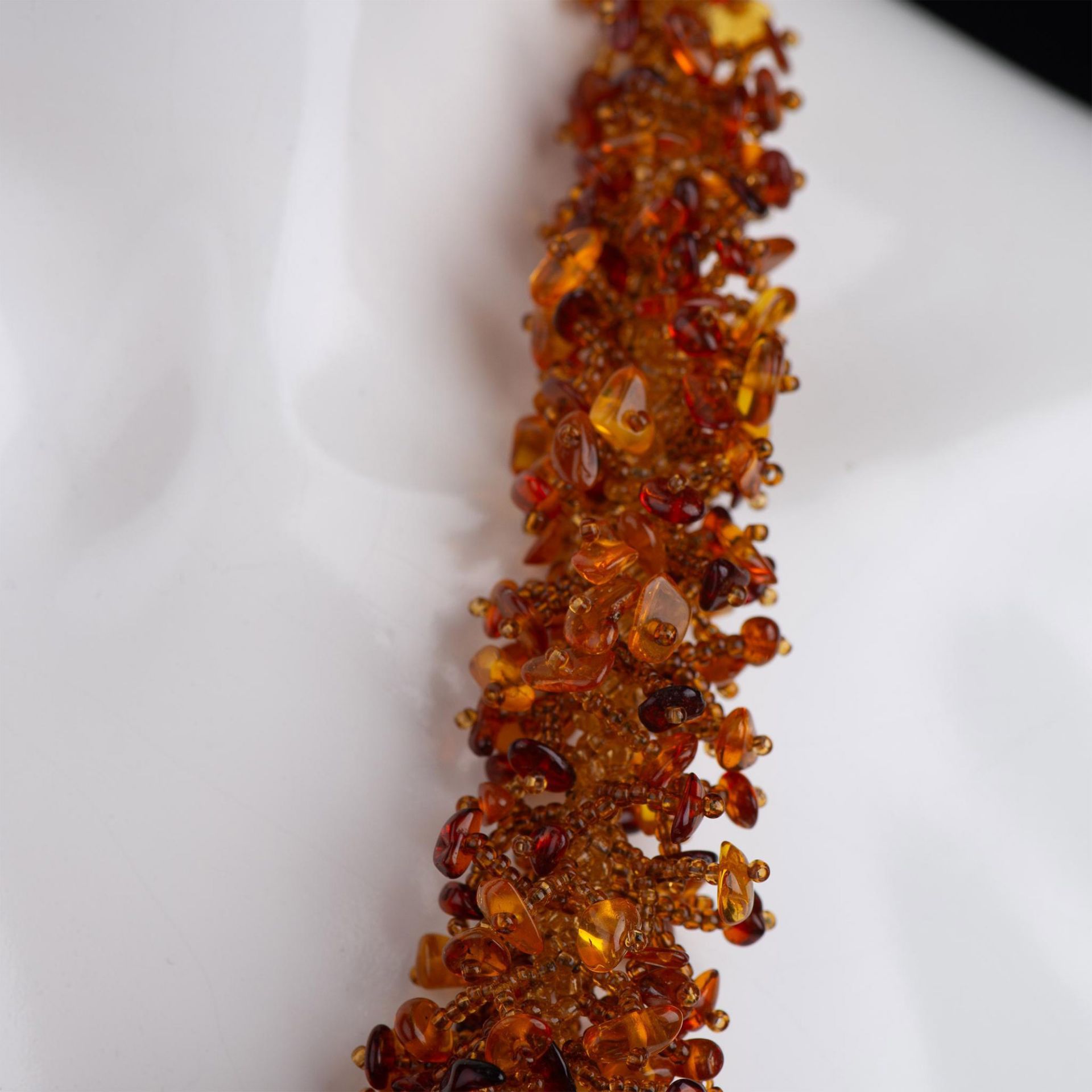 Russian Baltic Natural Amber Woven Necklace - Bild 2 aus 4