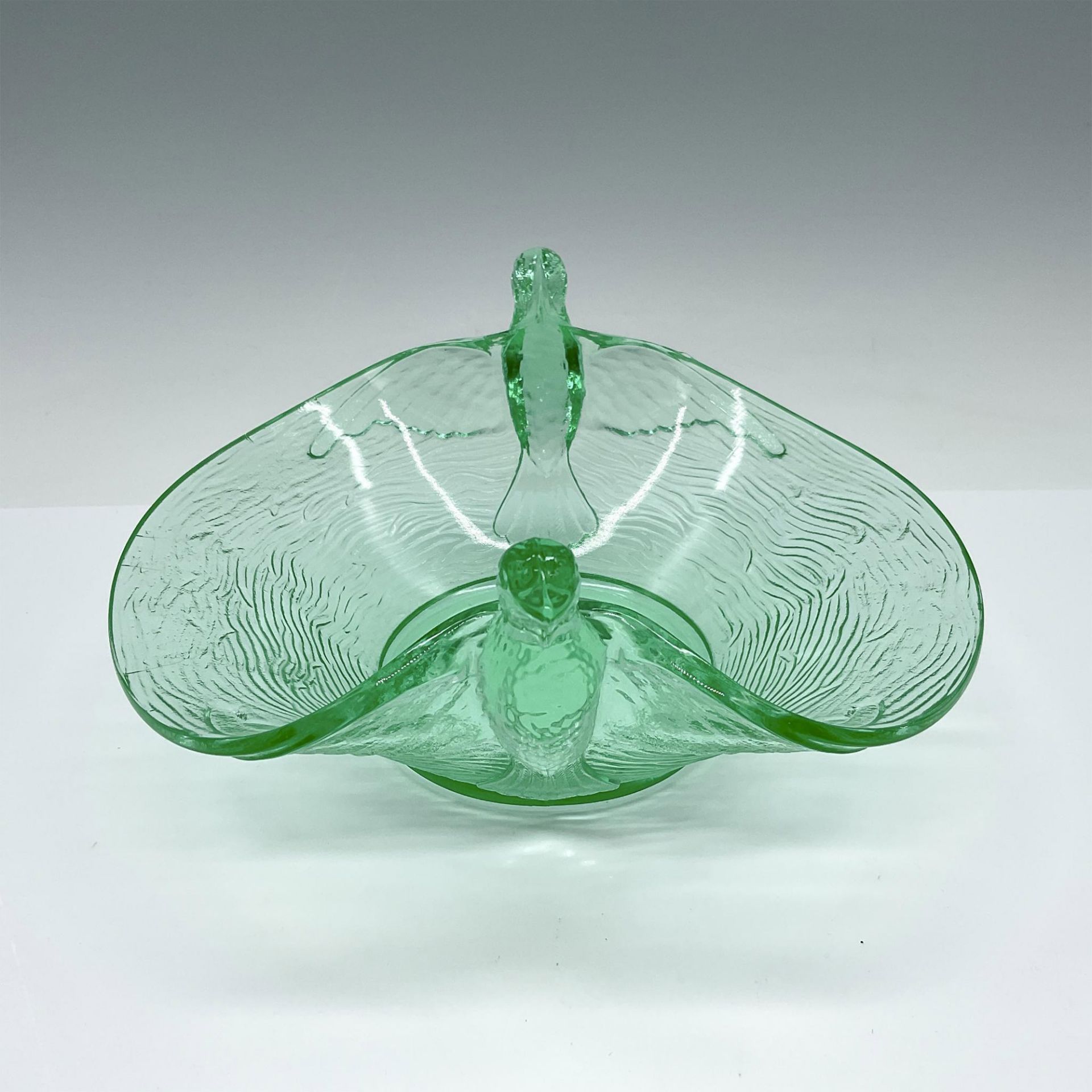 Vintage Fenton Uranium Glass Bird Figural Dish - Image 2 of 4