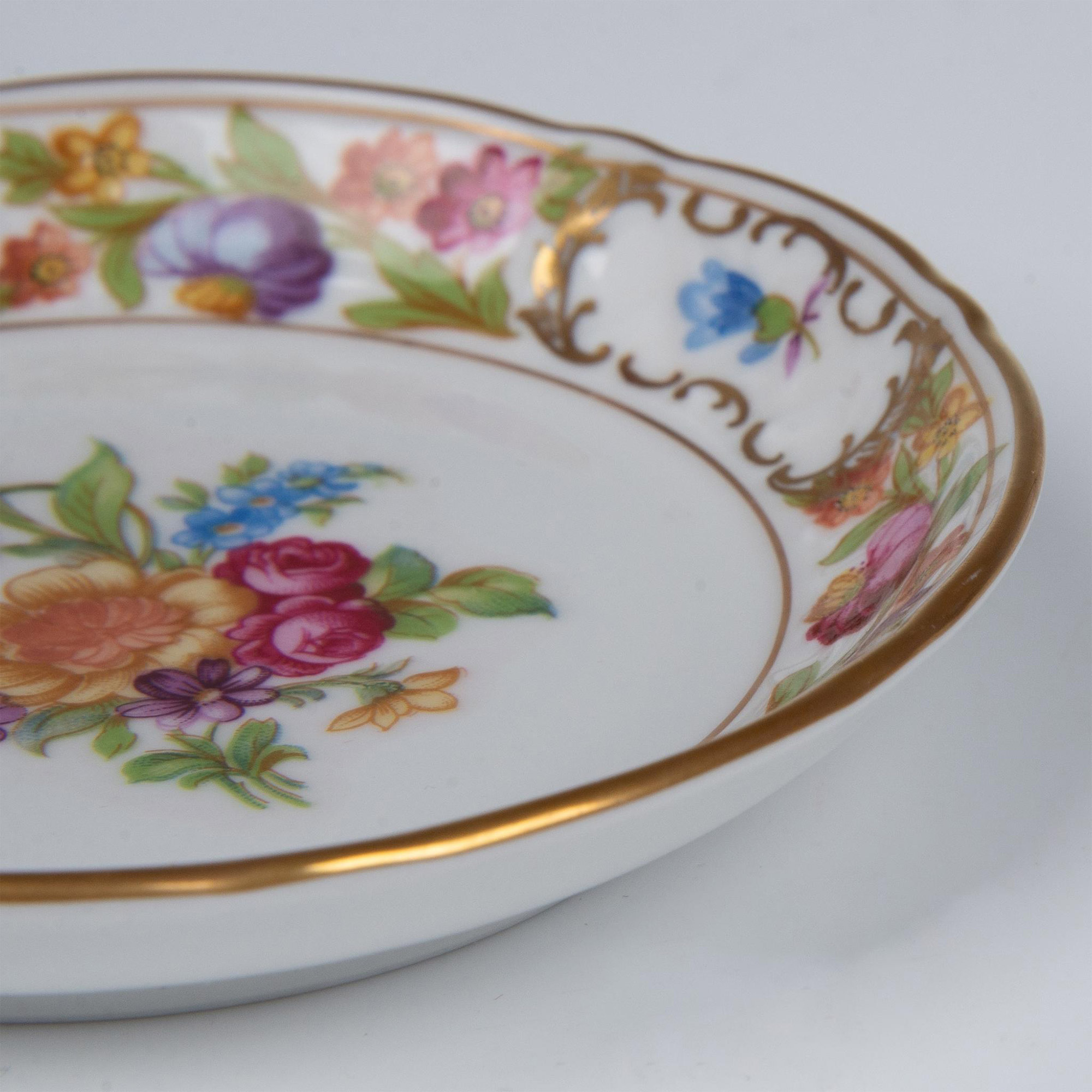 3pc Schumann - Bavaria Dishes, Empress Dresden Flowers - Image 4 of 5