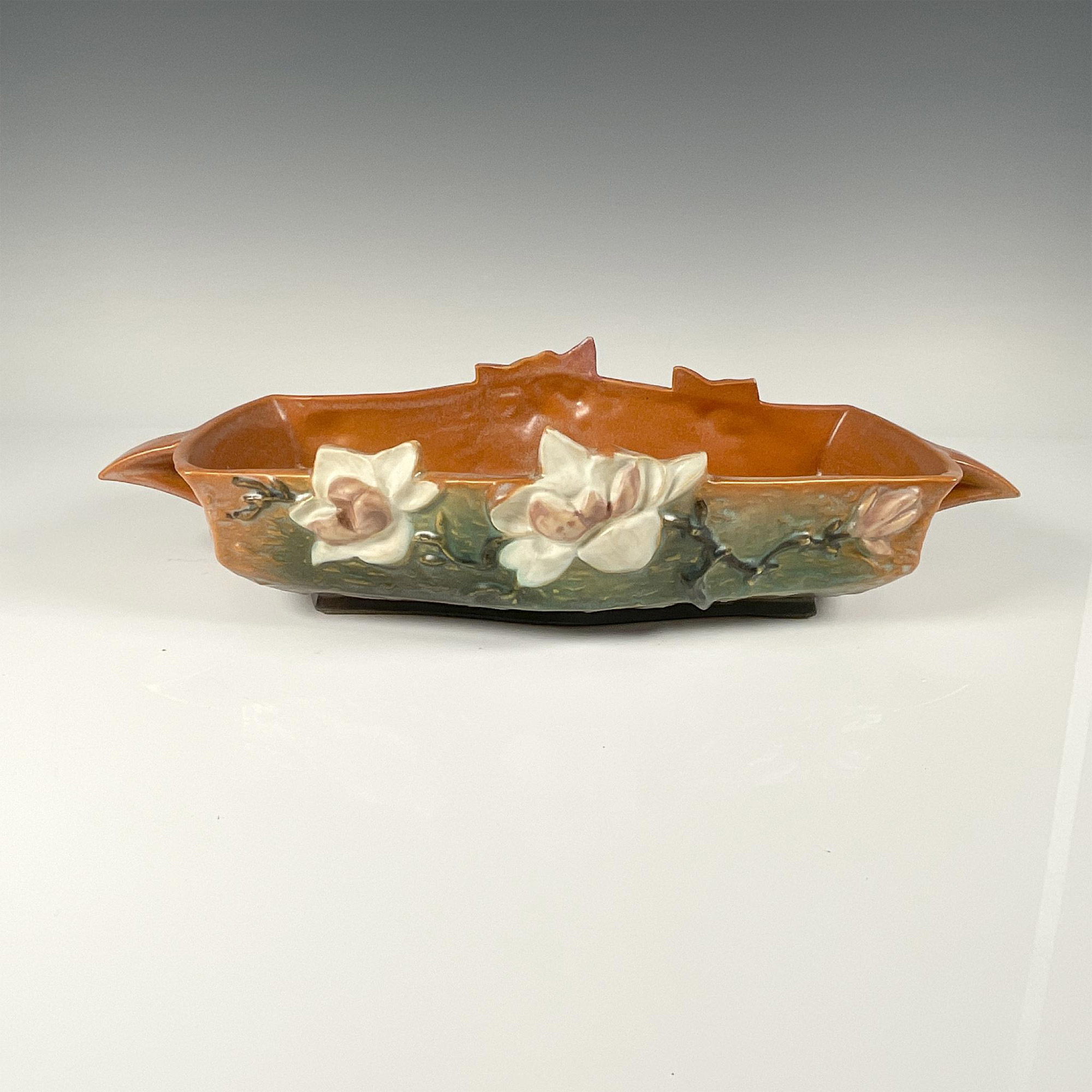 Roseville Pottery, Brown Magnolia Centerpiece 451 - Image 2 of 3