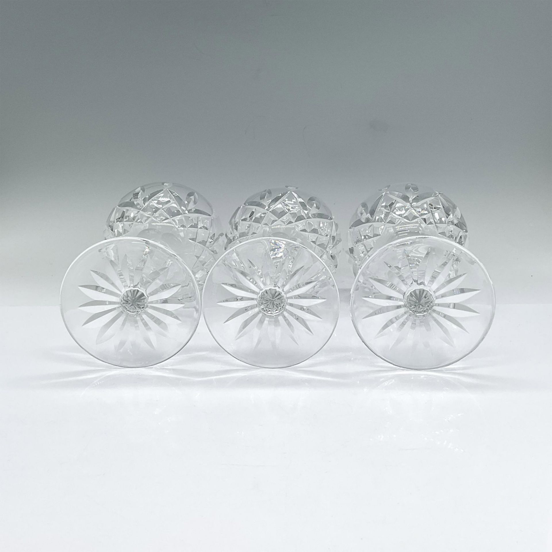 3pc Waterford Crystal Balloon Wine Glasses, Lismore - Bild 3 aus 3
