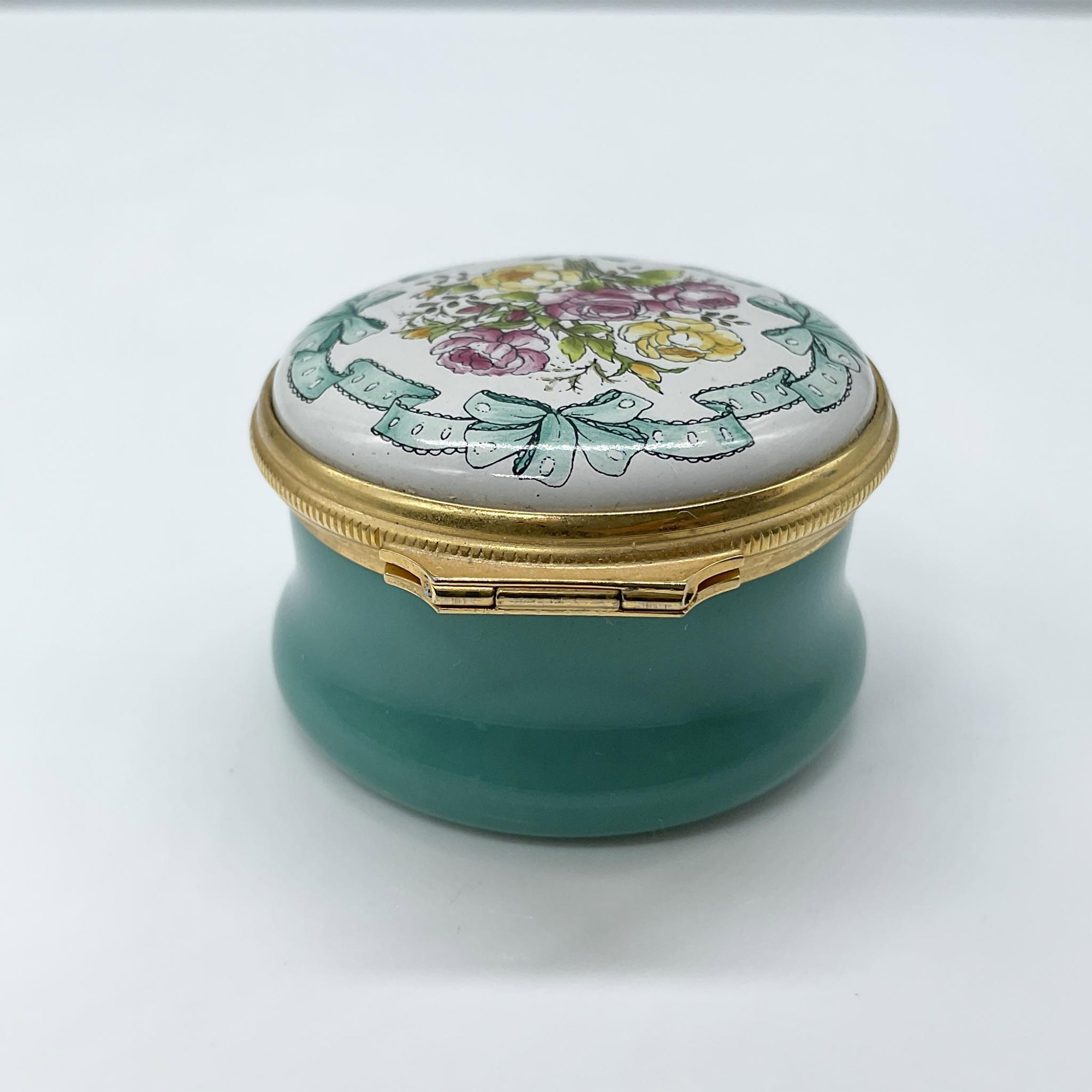 Halcyon Days Enamel Treasure Box, Flower Bouquet - Image 2 of 4