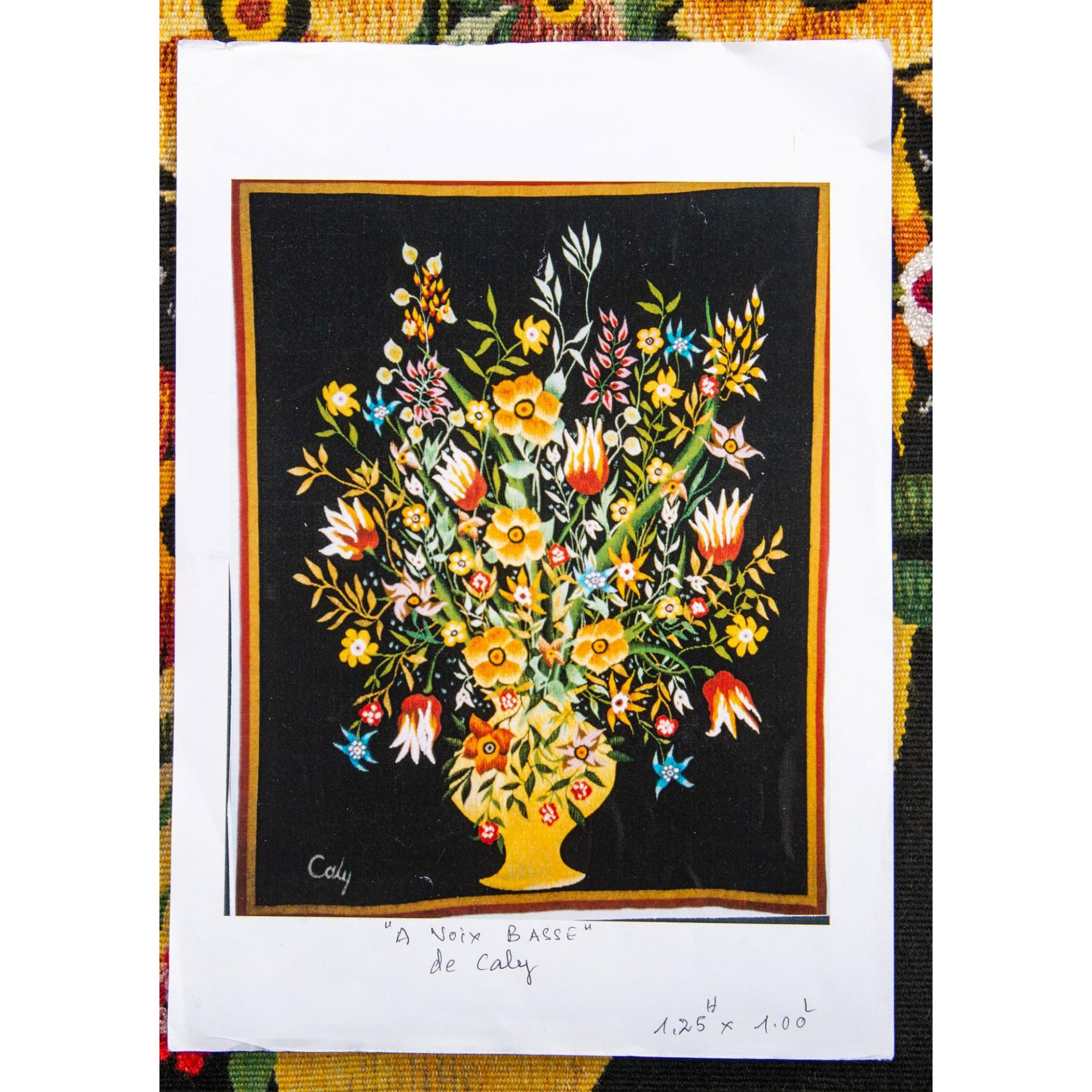 Caly Odette Aubusson Tapestry, A Voix Basse - Bild 8 aus 11