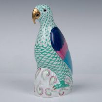 Herend Porcelain Green Figurine, Parrot VHV