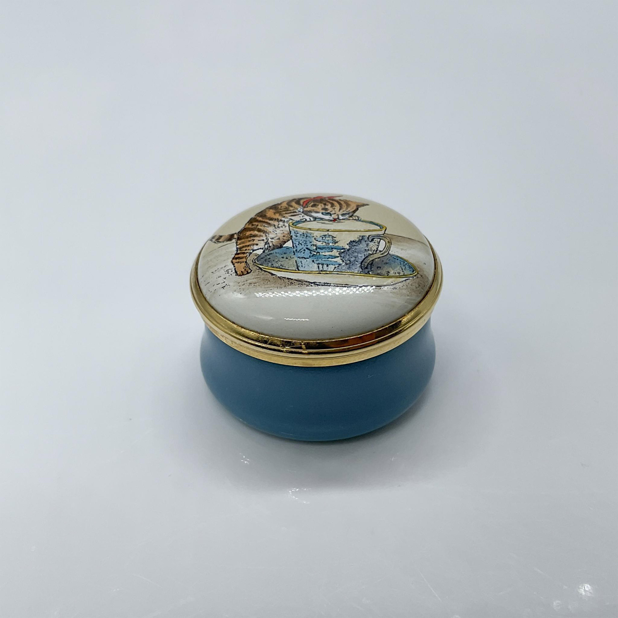 Halcyon Days Enamel Treasure Box, You're The Cats Whiskers