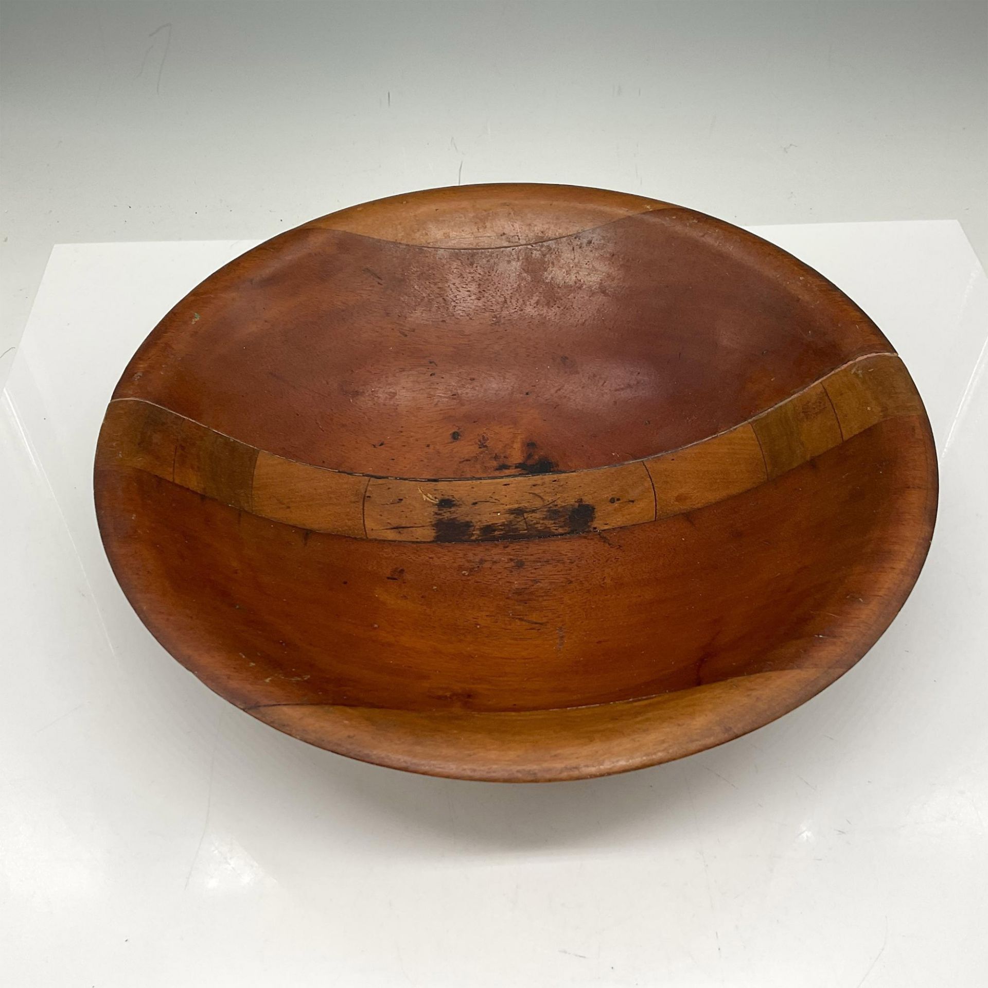 Peter Stroud Carved Redwood & Brush Box Wood Bowl - Bild 2 aus 3