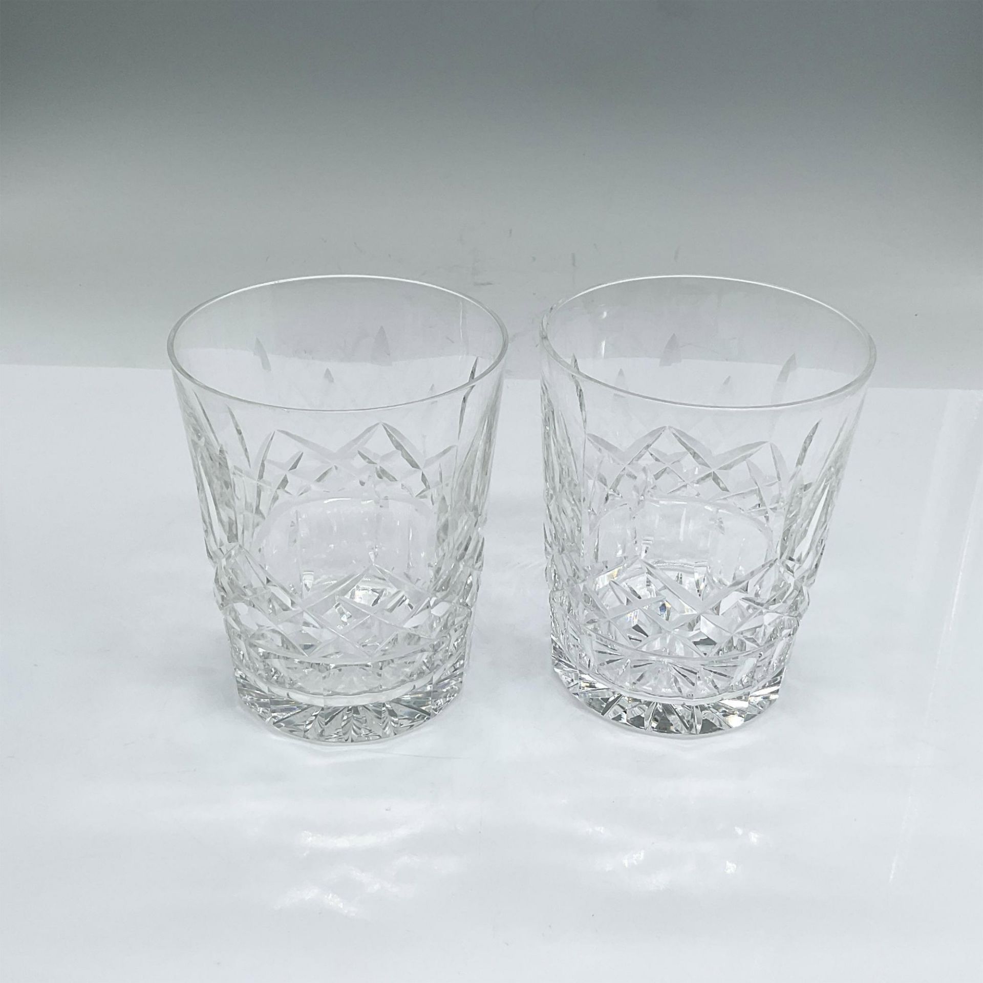 2pc Waterford Crystal Double Old Fashioned Glasses, Lismore - Bild 2 aus 3