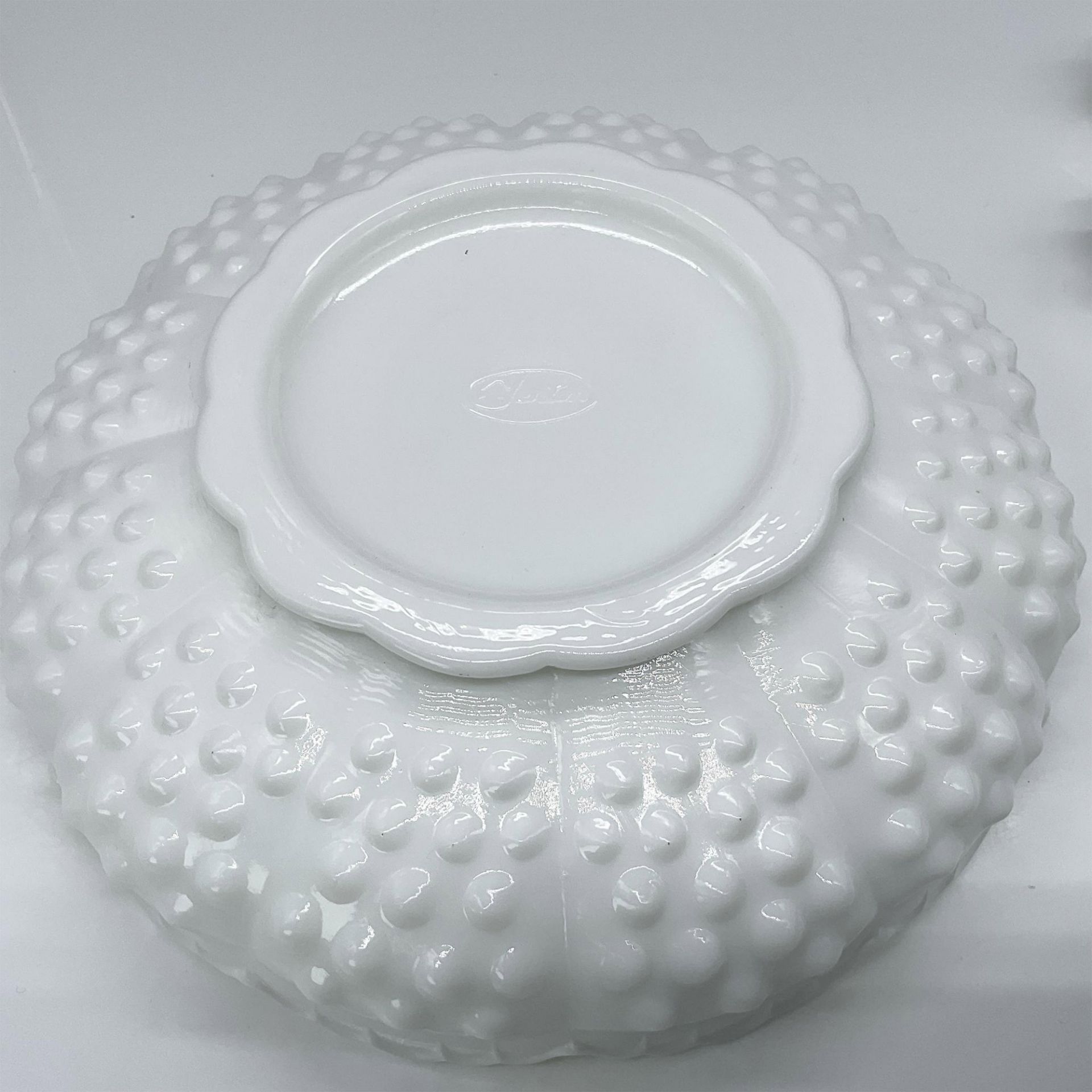 2pc Fenton Hobnail Milk Glass Dishes - Bild 4 aus 4