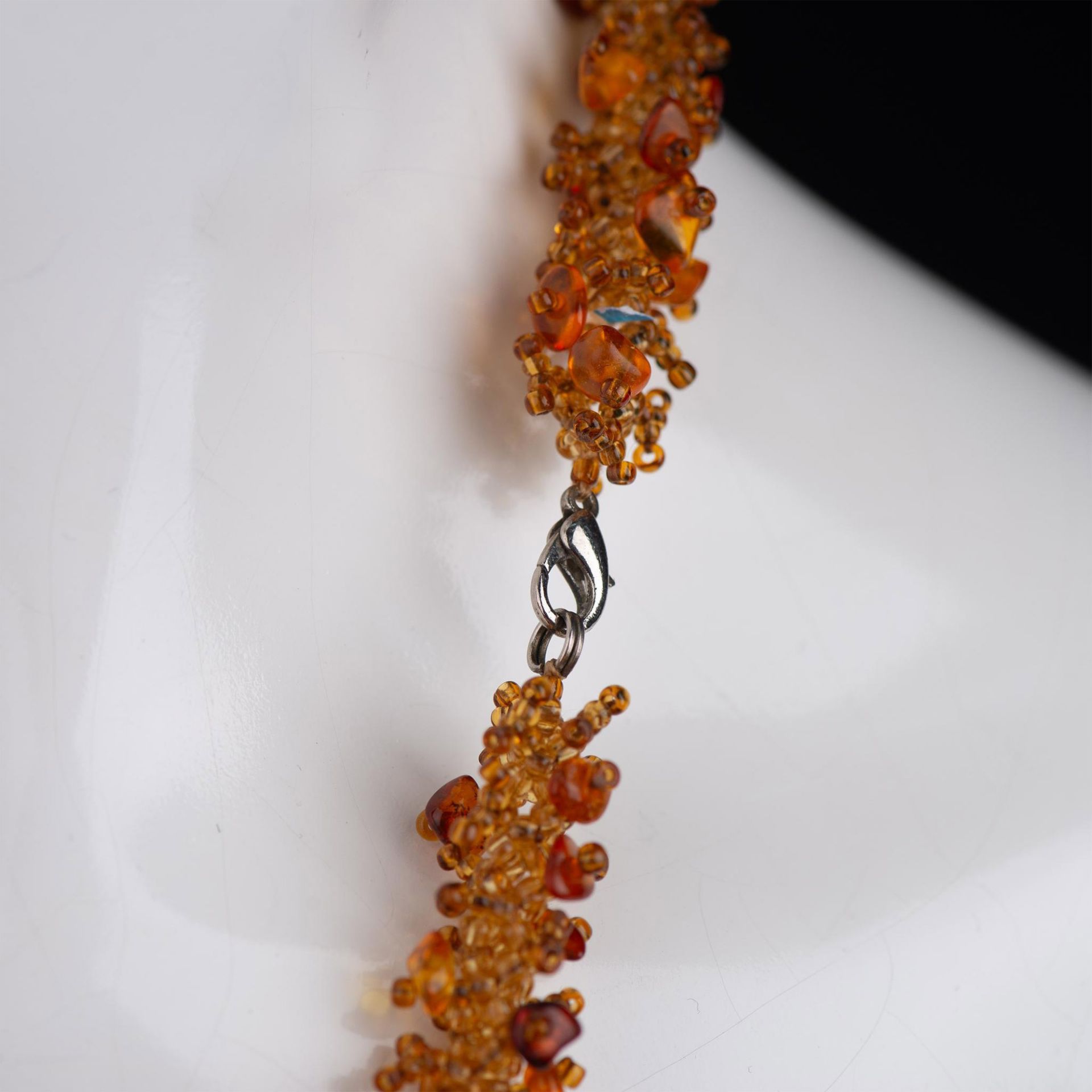 Russian Baltic Natural Amber Woven Necklace - Bild 4 aus 4