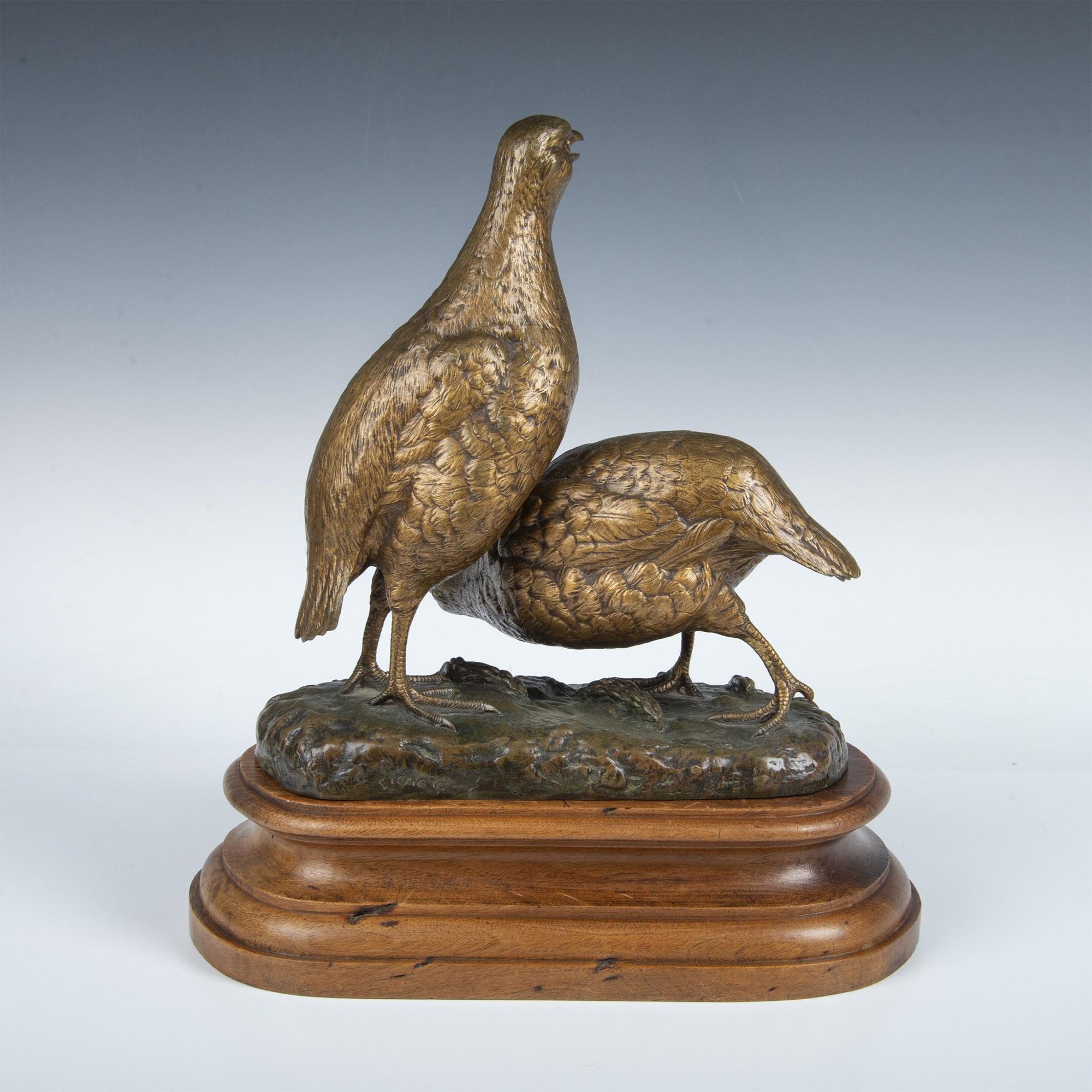 Emile Lienard, Original Bronze Sculpture, Partridges, Signed - Image 5 of 7