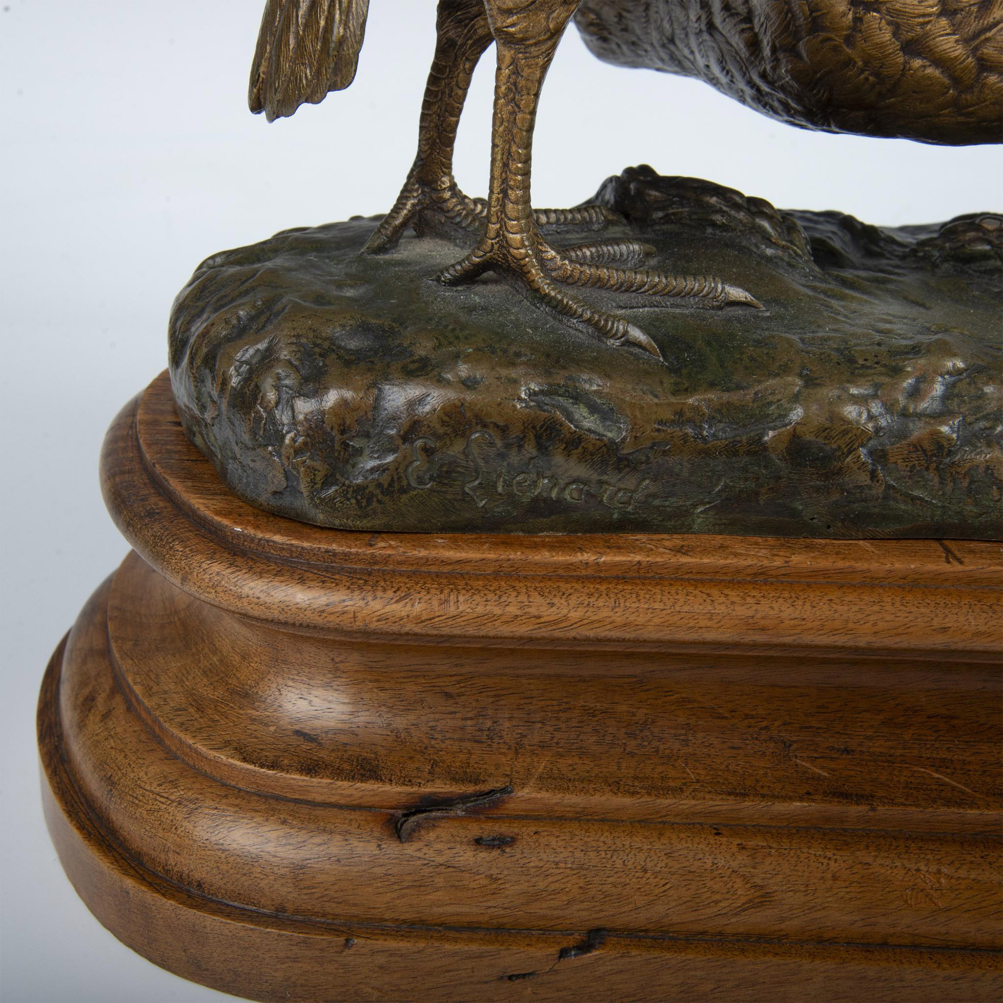 Emile Lienard, Original Bronze Sculpture, Partridges, Signed - Image 6 of 7