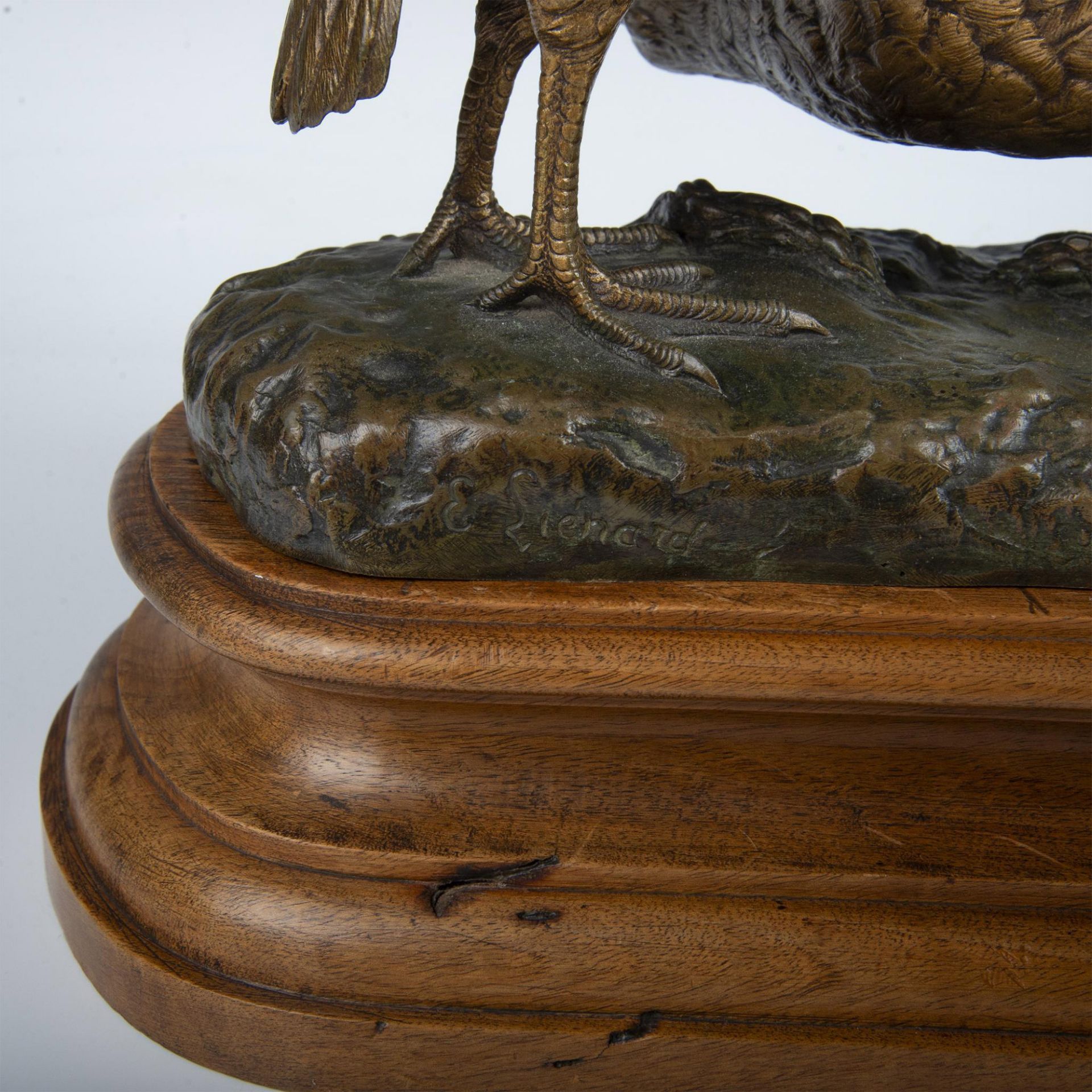 Emile Lienard, Original Bronze Sculpture, Partridges, Signed - Bild 6 aus 7