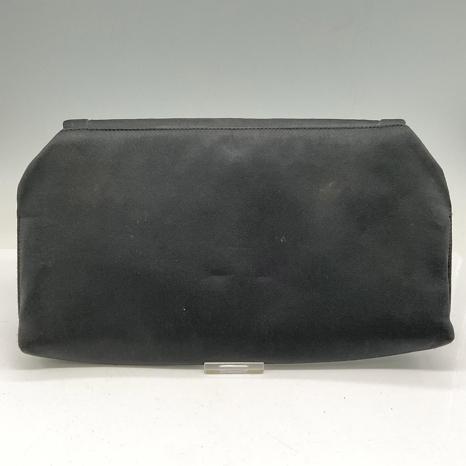 Rodo Black Satin Evening Clutch Bag with Brooch - Bild 2 aus 3