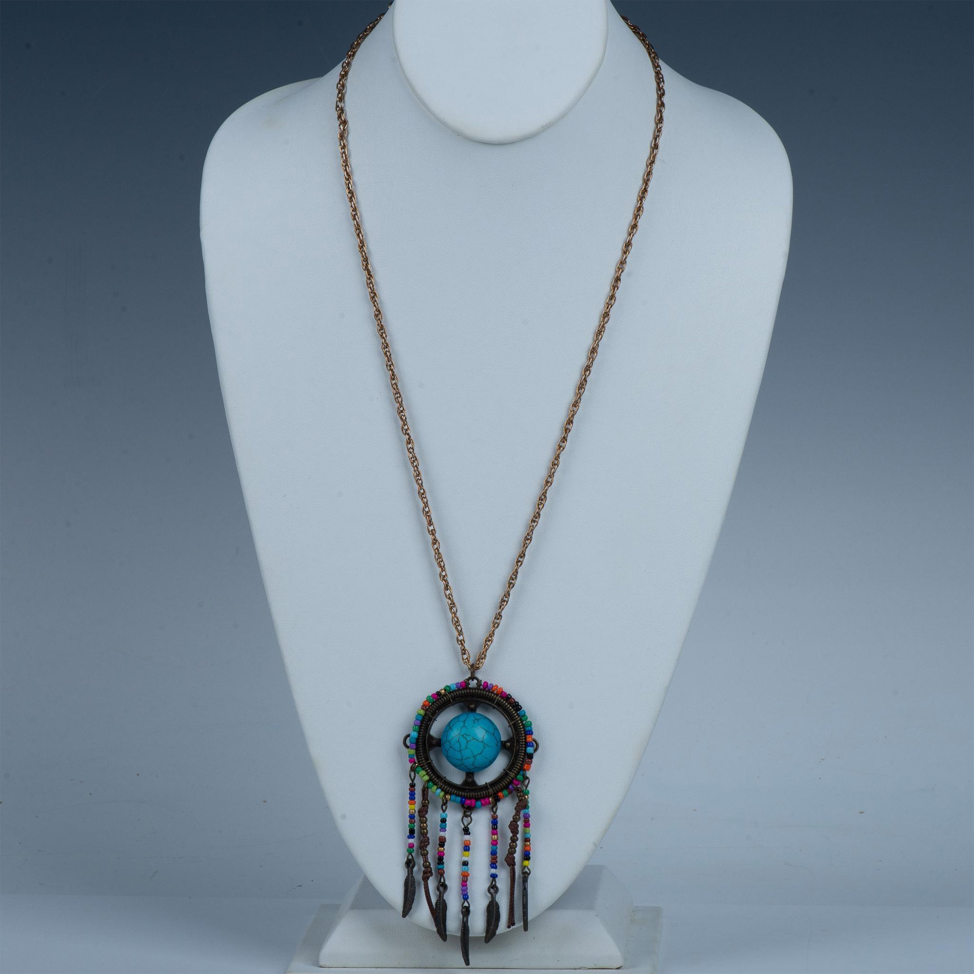 Colorful Tribal Dream Catcher Necklace - Image 2 of 3