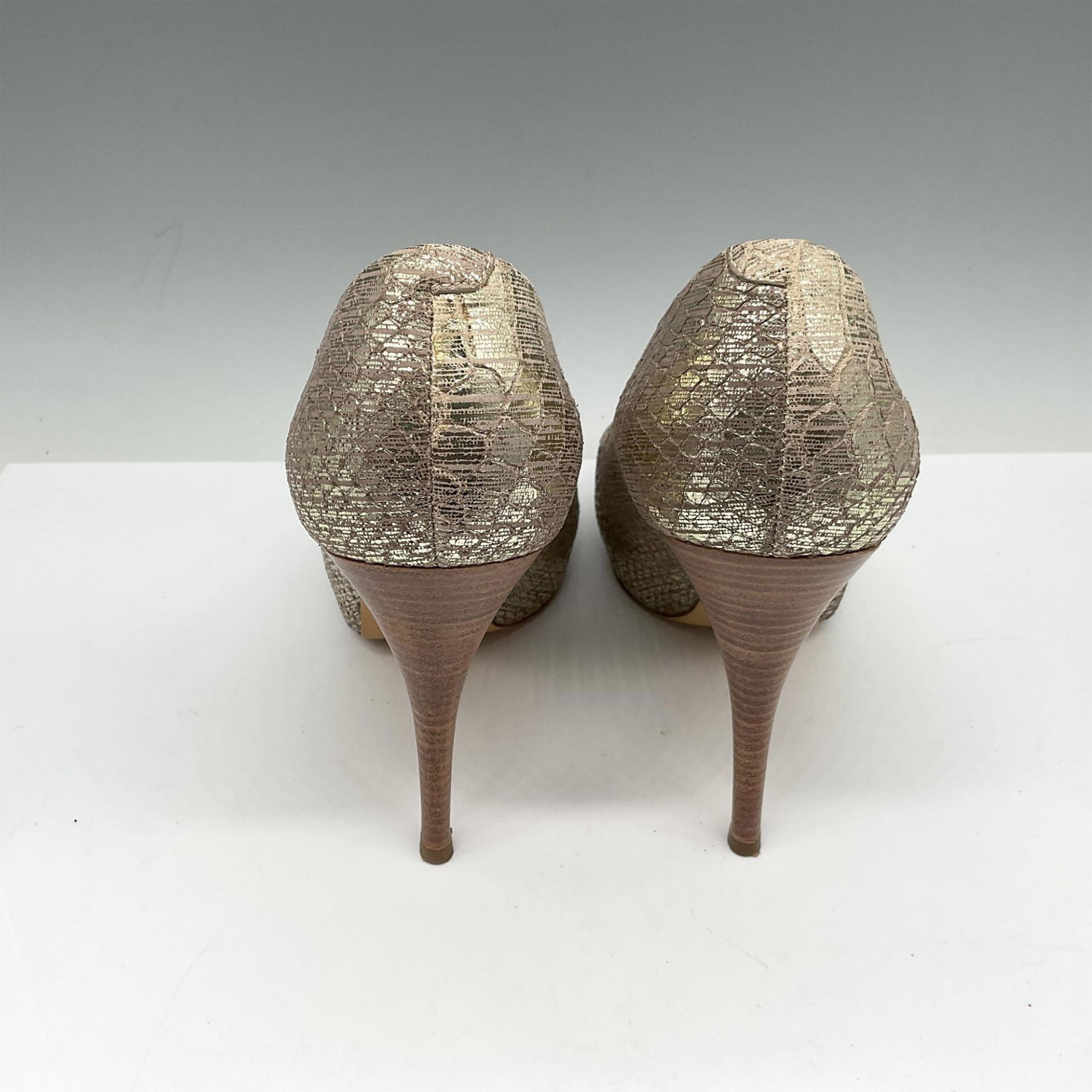 Giuseppe Zanotti Gold Lame 4" High Heels, Size 38/8 - Bild 2 aus 4