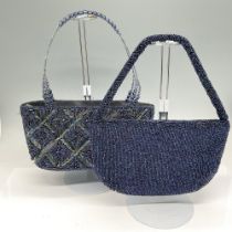 2pc Blue Beaded Handbags