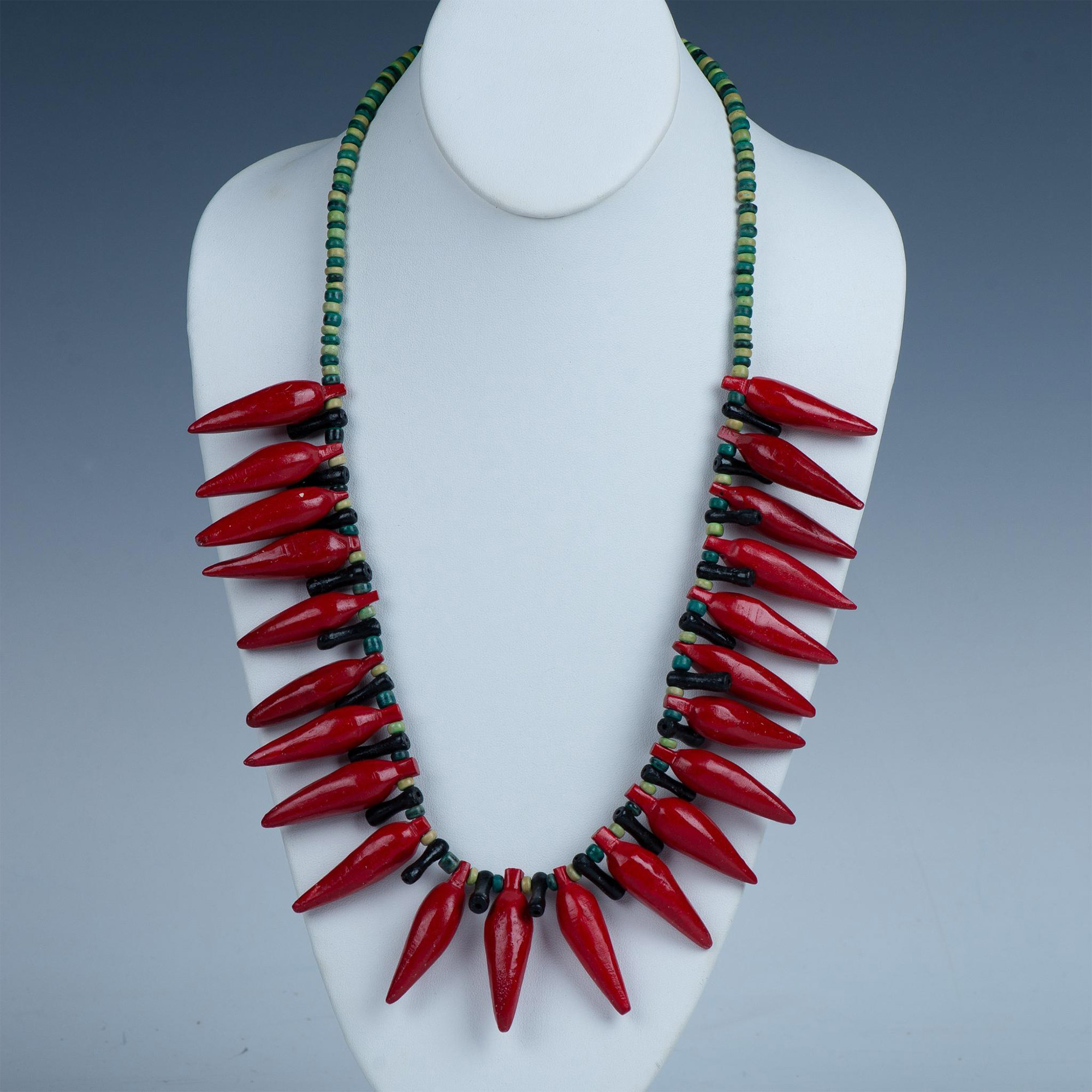 Retro Wood Red Chili Pepper Necklace - Image 2 of 6