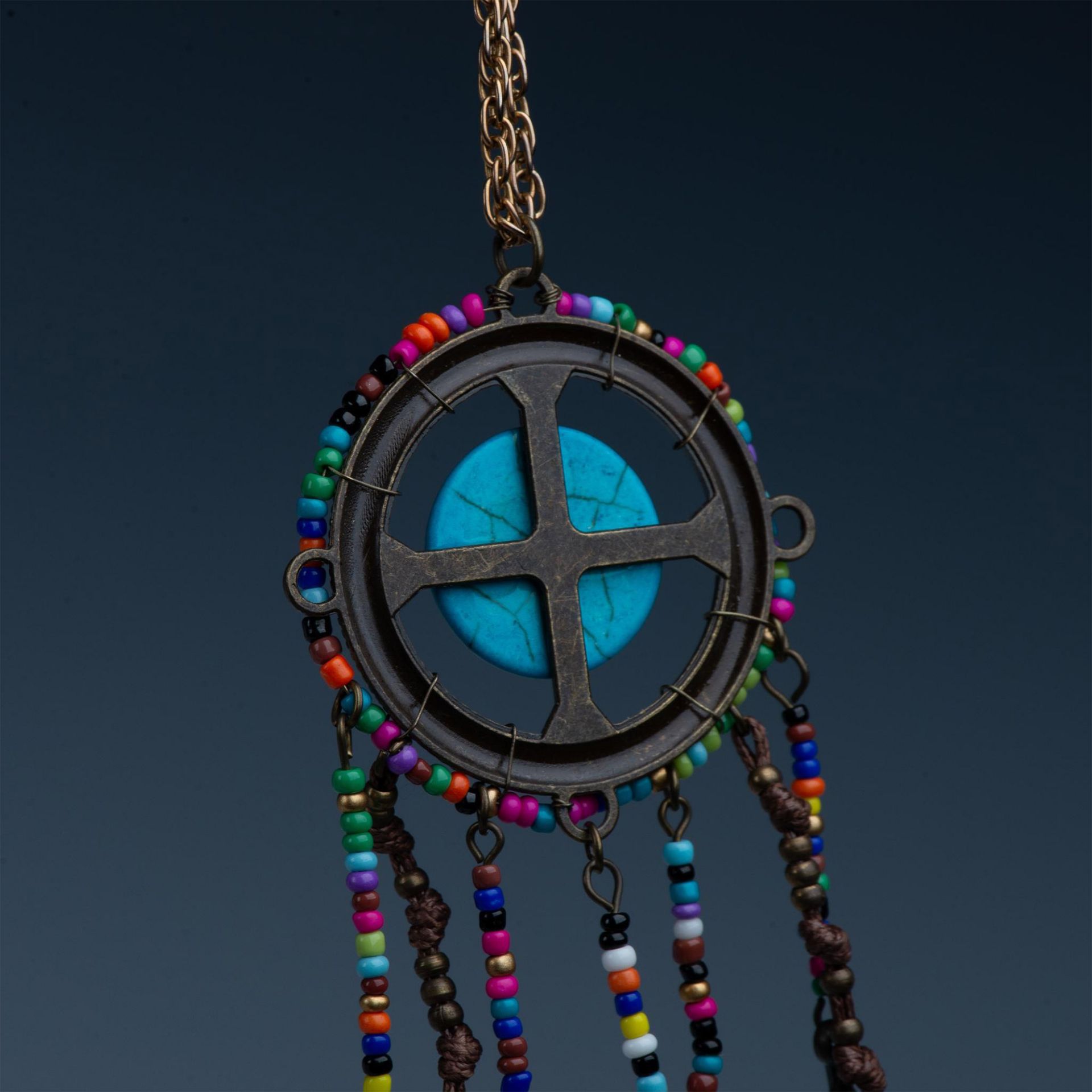 Colorful Tribal Dream Catcher Necklace - Bild 3 aus 3