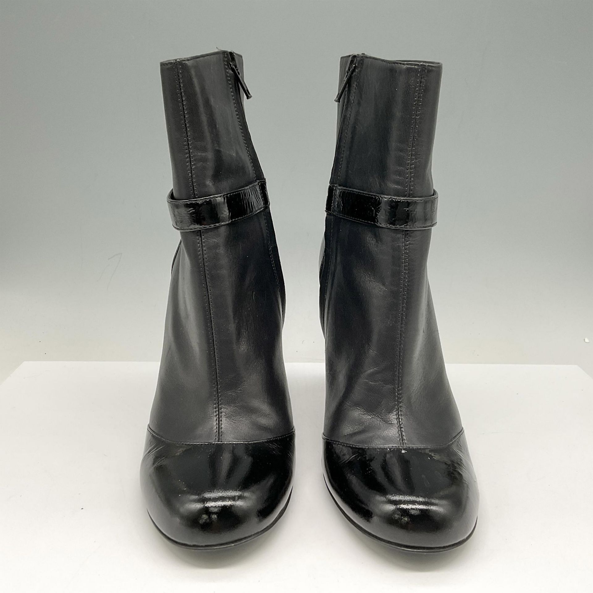 Jill Stuart Black Leather Giselle Boots, Size 39/8 - Bild 2 aus 5