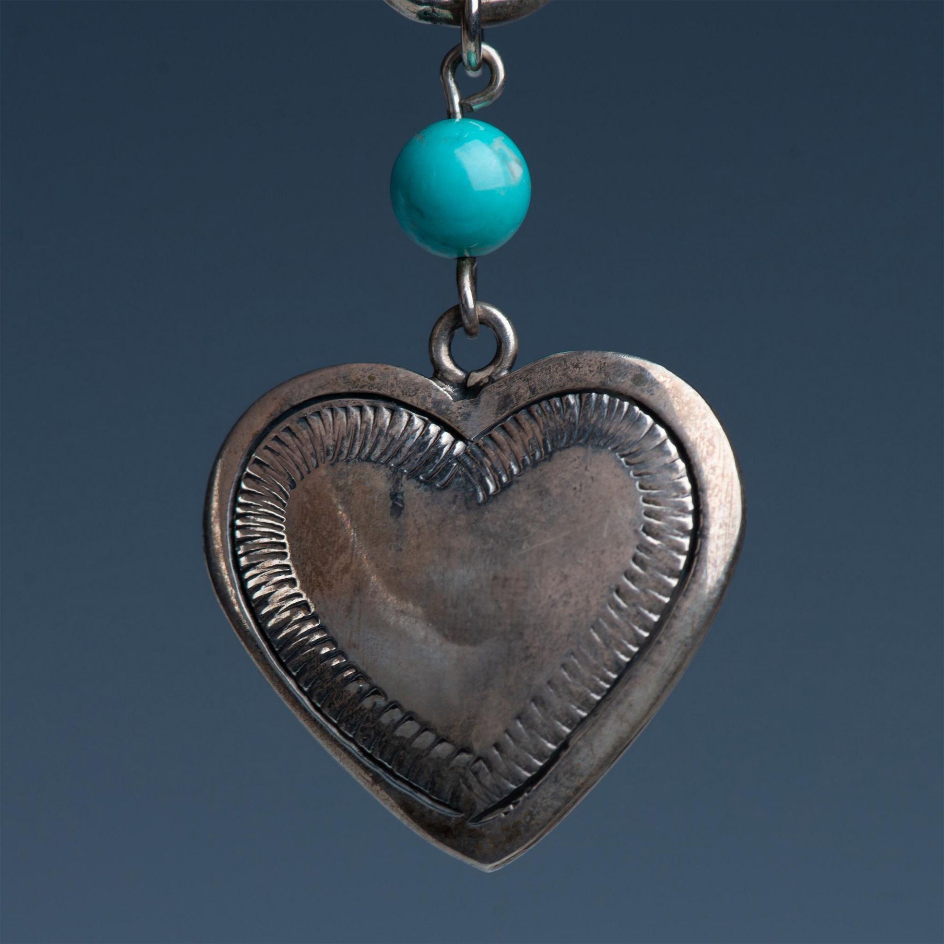 Pretty Sterling Silver Multi-Gemstone Heart Necklace - Image 4 of 4