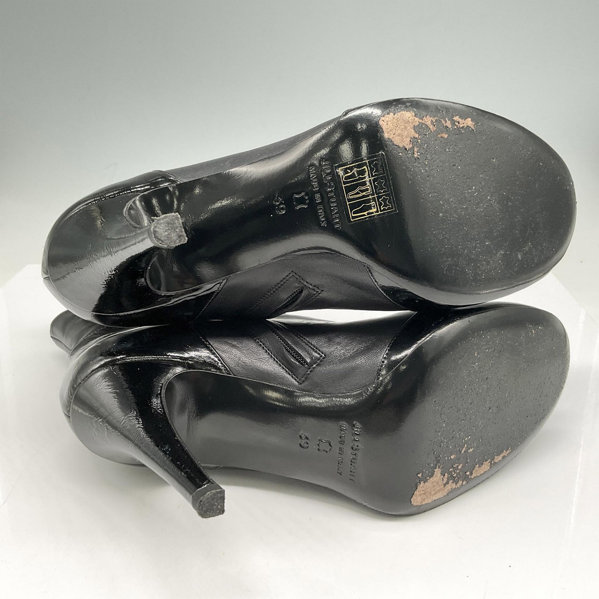 Jill Stuart Black Leather Giselle Boots, Size 39/8 - Bild 4 aus 5