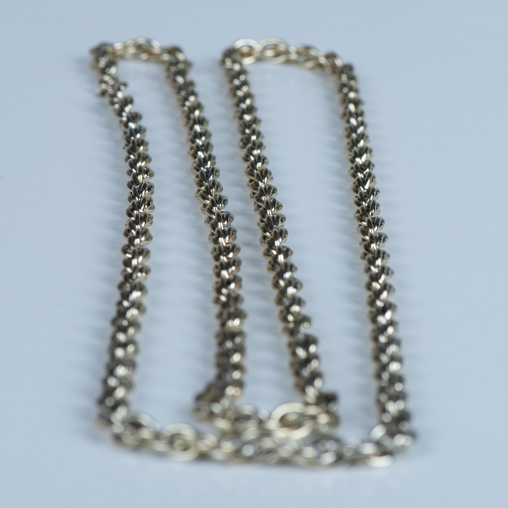 Long Twisted Gold Metal Chain - Image 2 of 6