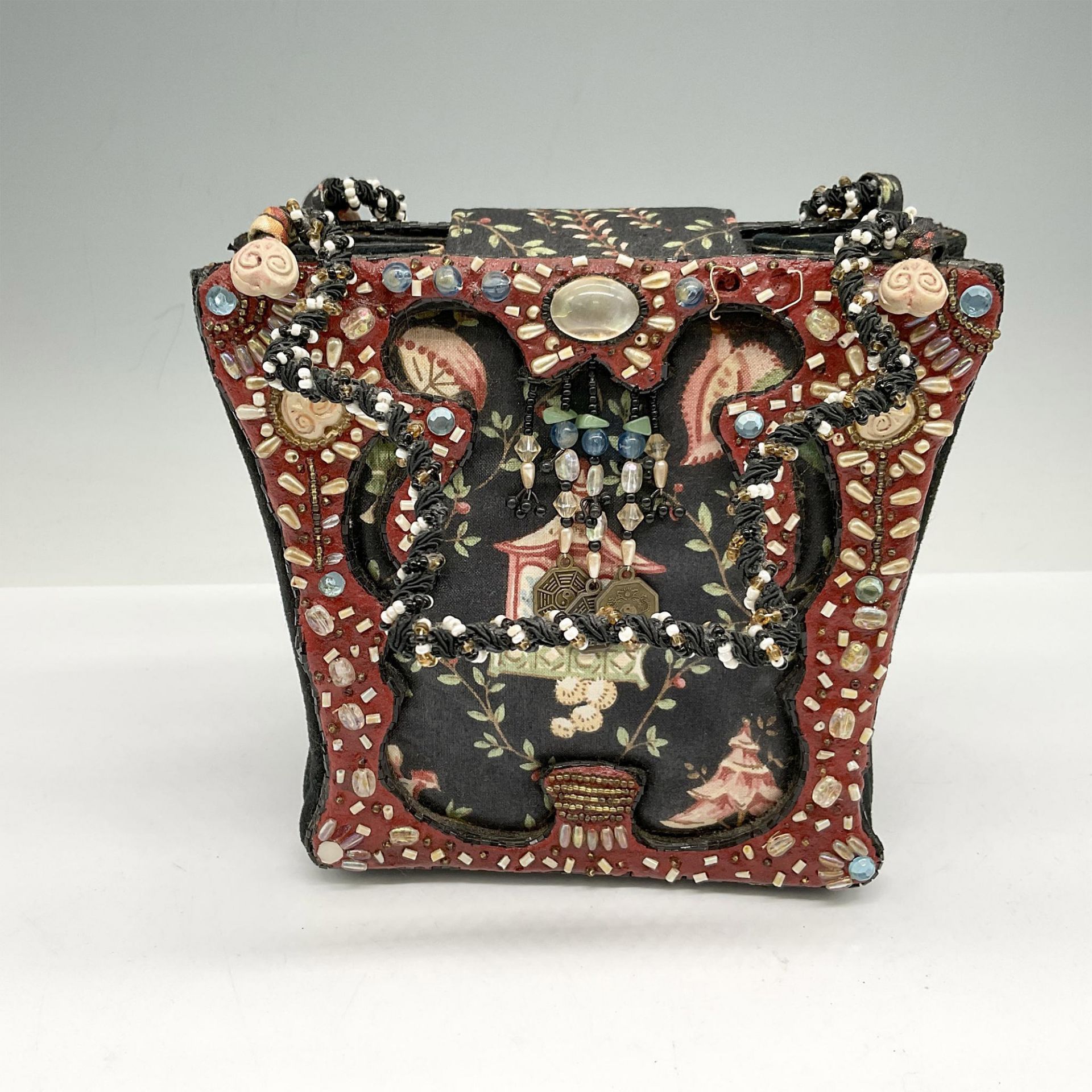 Mary Francis Fabric and Beaded Handbag - Bild 2 aus 3