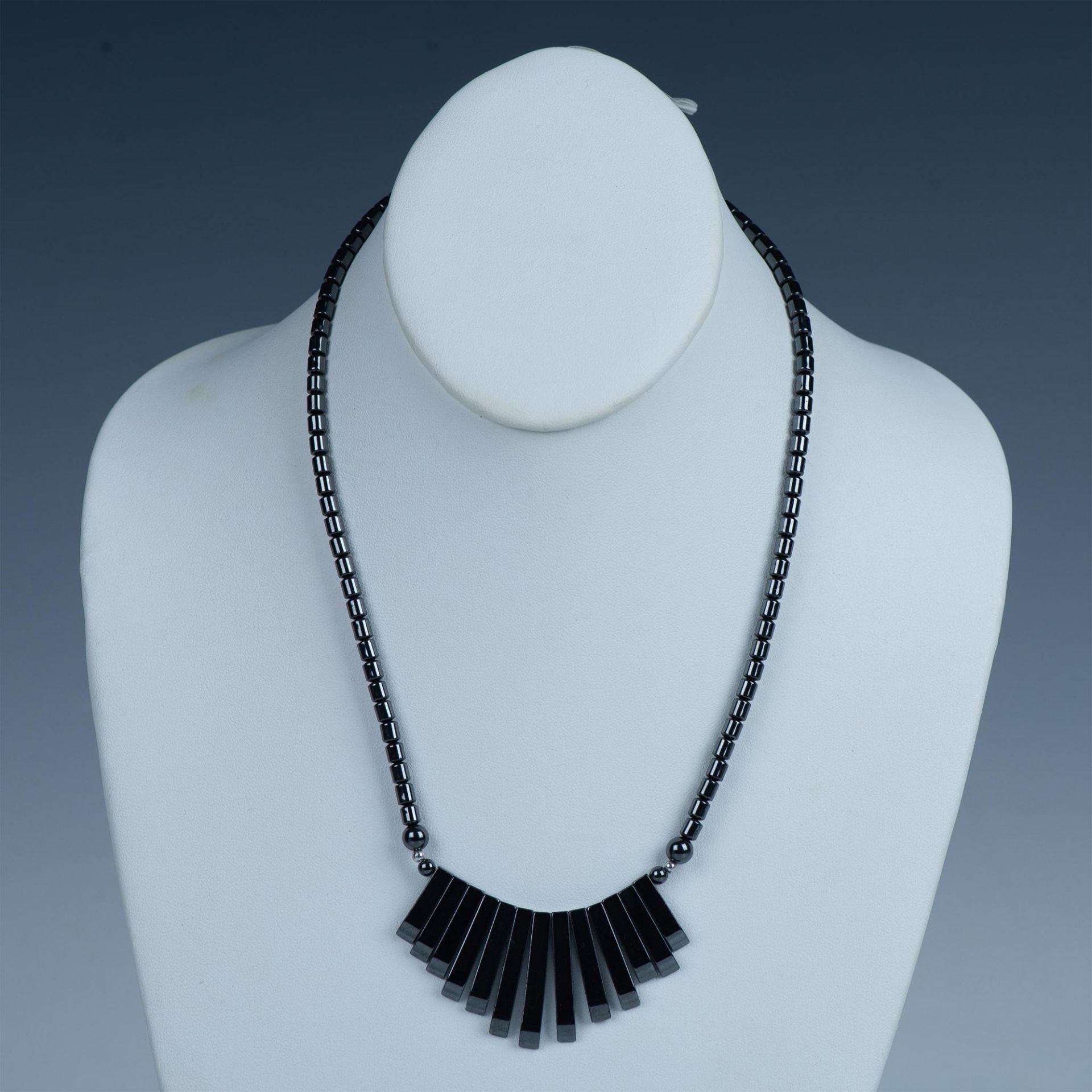 Hand Crafted Hematite Bead Necklace - Image 2 of 5