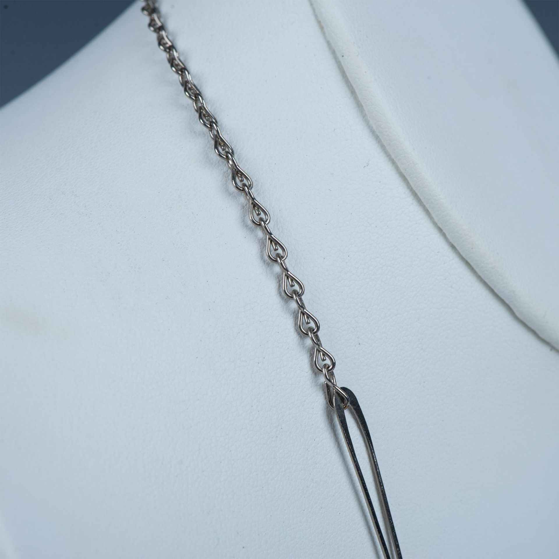 Bohemian Silver Metal Wire & Coral Bead Necklace - Bild 4 aus 4