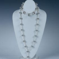 Elegant Long Faux Pearl Bead Cluster Necklace