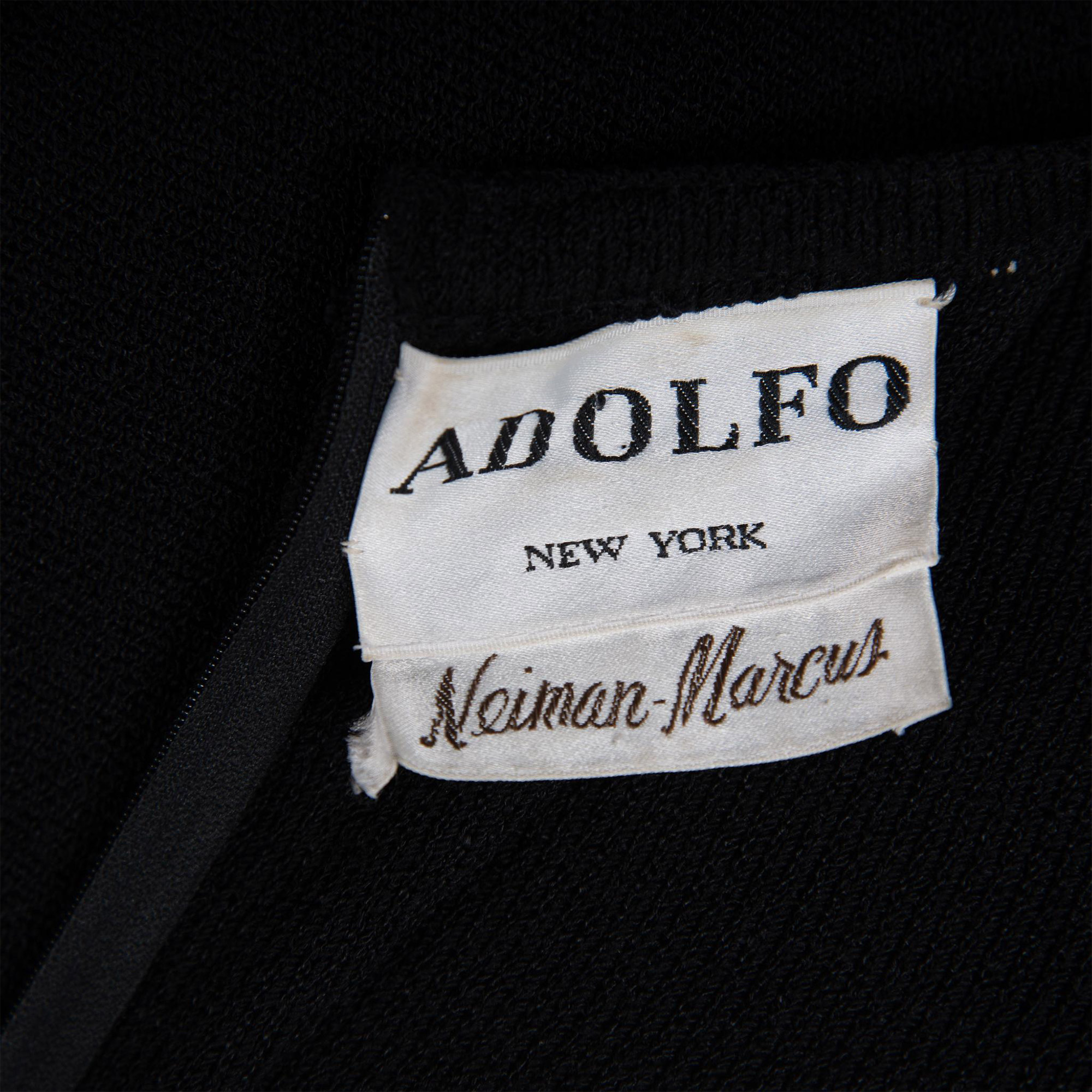 Adolfo for Neiman Marcus Rhinestone & Bow Knit Dress, Size Small - Image 8 of 8